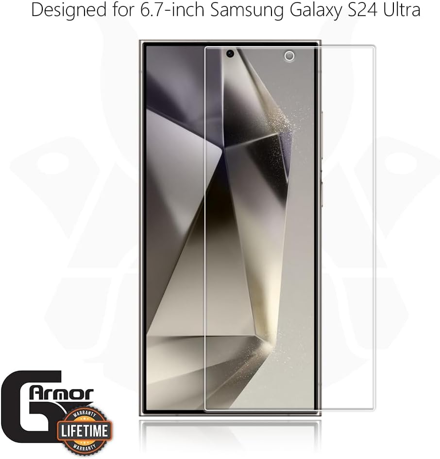 2-pakowy ochraniacz ekranu do Samsung Galaxy S24 Ultra (6,8 cala) - ochronna osłona ekranu ze szkła hartowanego, przyjazna etui na telefon, dożywotnia wymiana