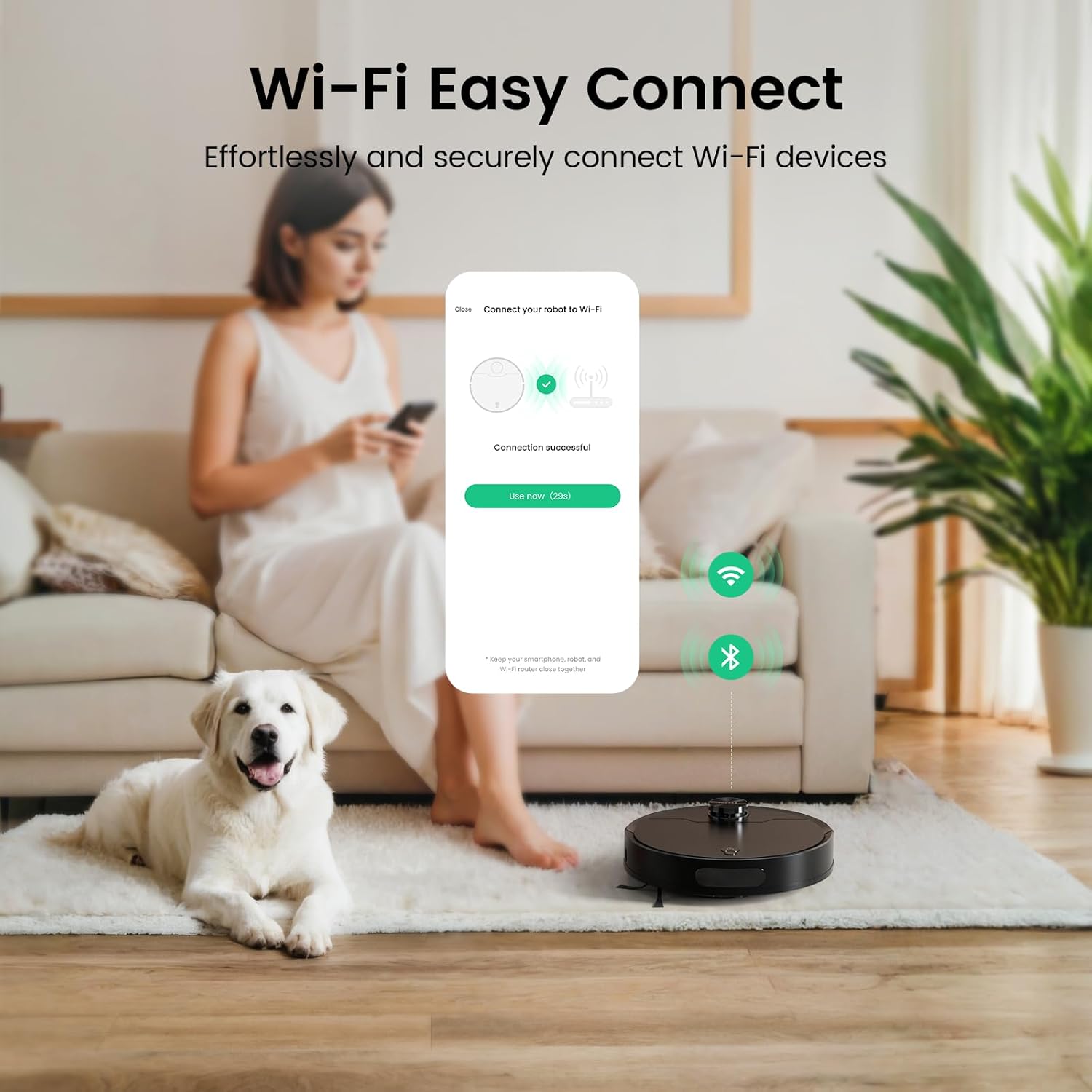 Robotic Vacuum, Lidar Navigation, No-Go Zone and Invisible Wall Setting, Perfect for Hard Floors, Carpet and Pet Hair Cleaning · v2