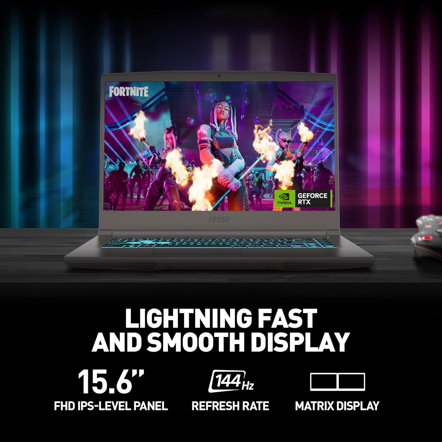 MSI Thin 15 15.6” 144Hz FHD Gaming Laptop: Intel Core i7-12650H, NVIDIA Geforce RTX 4050, 16GB DDR5, 512GB NVMe SSD, Cooler Boost 5, Win 11: Black B12VE-2023US · v4