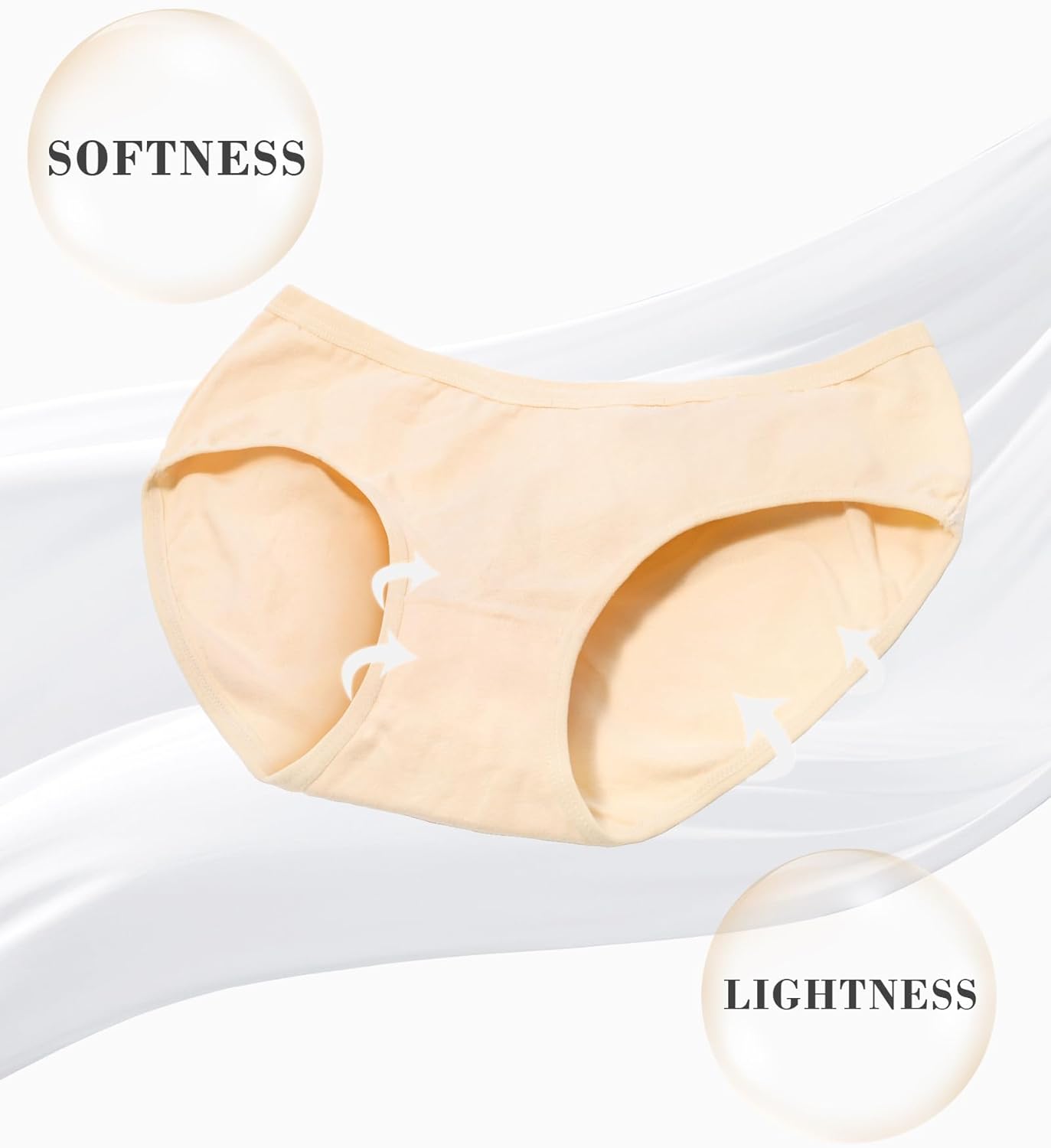 Quần lót nữ OLIKEME Cotton Hipster Quần lót cạp trễ Không lộ Quần lót mềm mại co giãn thoáng khí Quần lót nữ 6 cái