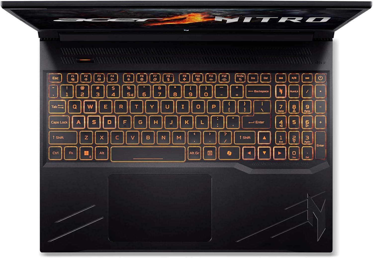 Computer portatile da gioco Acer Nitro V | Processore AMD Ryzen 7 8845HS Octa-Core con capacità AI | GPU per laptop NVIDIA GeForce RTX 4060 | Display 16 WUXGA IPS 165 Hz | DDR5 da 16 GB | SSD di quarta generazione da 1 TB | Wi-Fi 6E | ANV16-41-R5J0