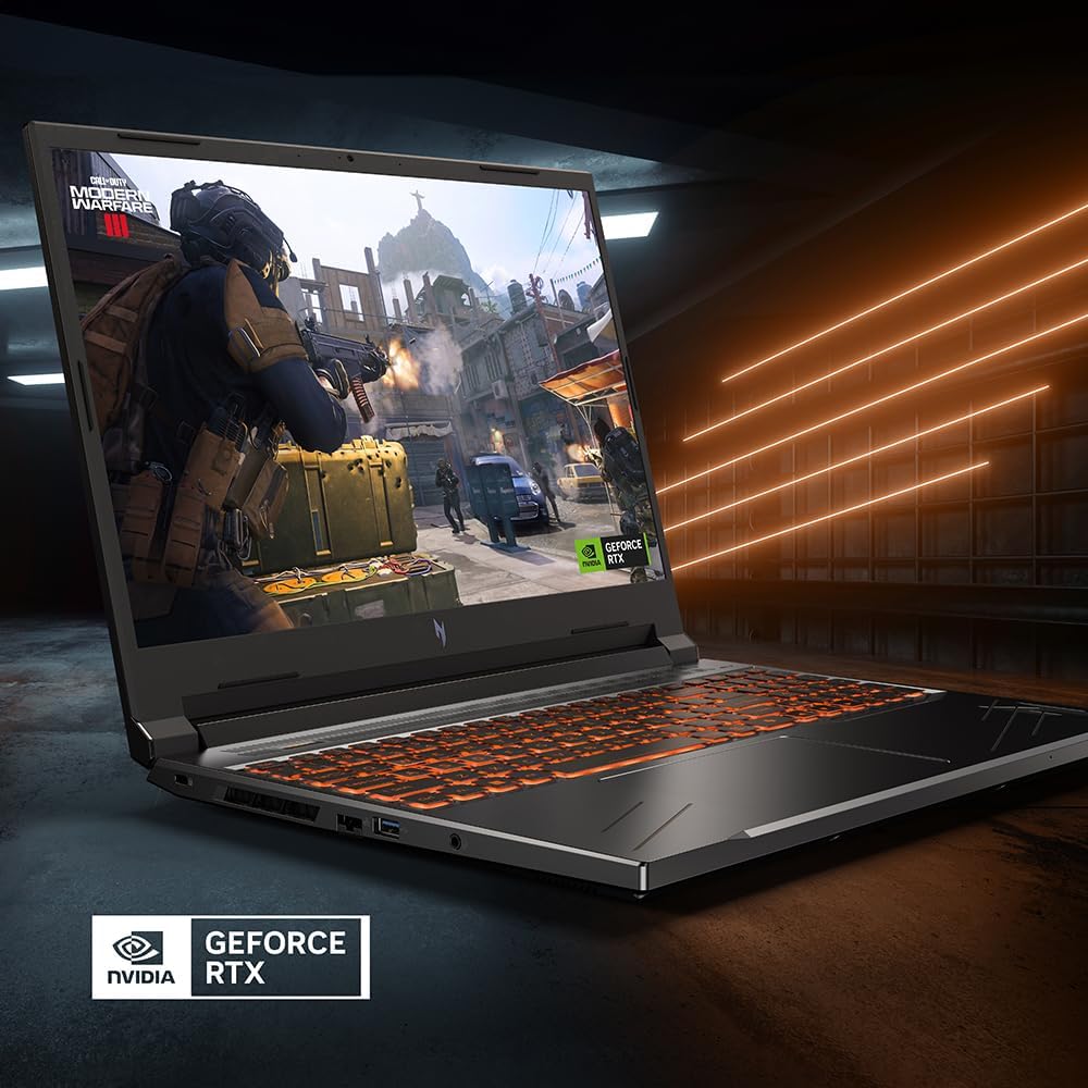 Computer portatile da gioco Acer Nitro V | Processore AMD Ryzen 7 8845HS Octa-Core con capacità AI | GPU per laptop NVIDIA GeForce RTX 4060 | Display 16 WUXGA IPS 165 Hz | DDR5 da 16 GB | SSD di quarta generazione da 1 TB | Wi-Fi 6E | ANV16-41-R5J0