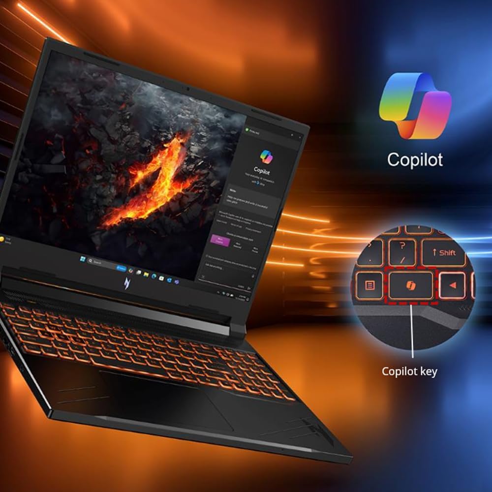 Computer portatile da gioco Acer Nitro V | Processore AMD Ryzen 7 8845HS Octa-Core con capacità AI | GPU per laptop NVIDIA GeForce RTX 4060 | Display 16 WUXGA IPS 165 Hz | DDR5 da 16 GB | SSD di quarta generazione da 1 TB | Wi-Fi 6E | ANV16-41-R5J0