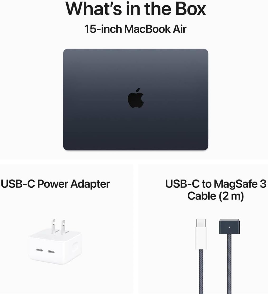 Apple 2024 MacBook Air 15-inch Laptop with M3 chip, 16GB Unified Memory, 1TB SSD Storage, Midnight - Z1BV0006P · v3