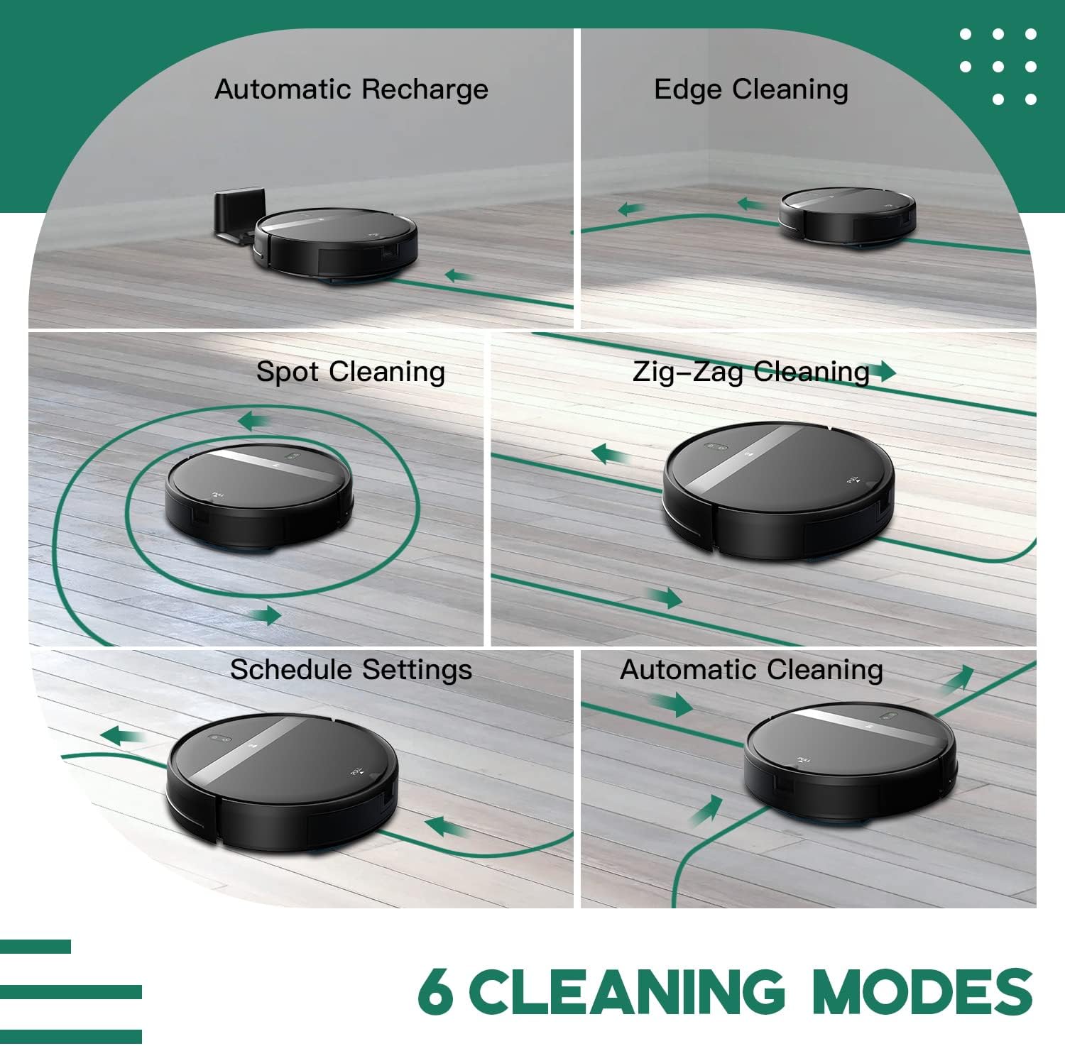 Robot Vacuum Mop Combo, WiFi/App/Alexa, Mopping Robot Vacuums with Tangle-Free, Scheduled Cleaning, Automatic Recharge Vacuum Robot Cleaner and Mop for Pet Hair, Low Carpet · v7