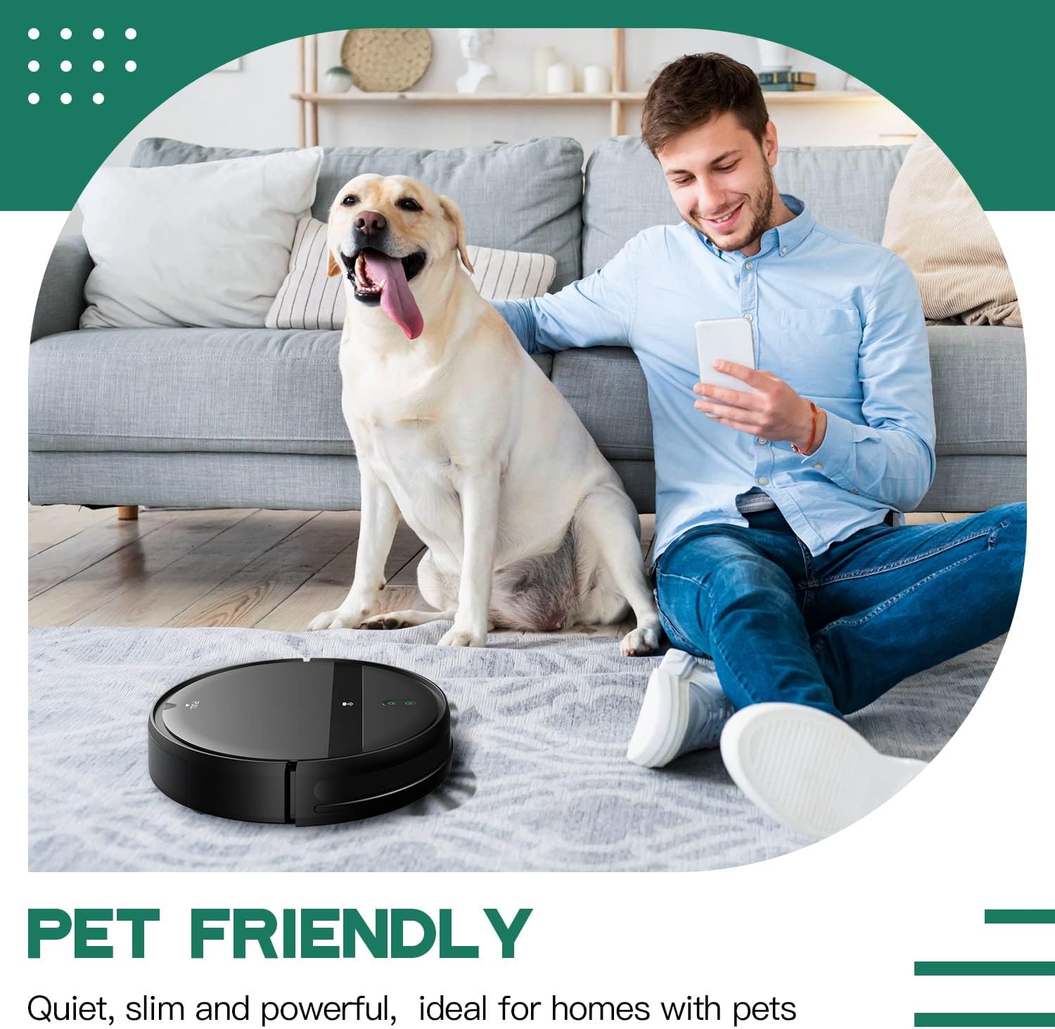 Robot Vacuum Mop Combo, WiFi/App/Alexa, Mopping Robot Vacuums with Tangle-Free, Scheduled Cleaning, Automatic Recharge Vacuum Robot Cleaner and Mop for Pet Hair, Low Carpet · v7