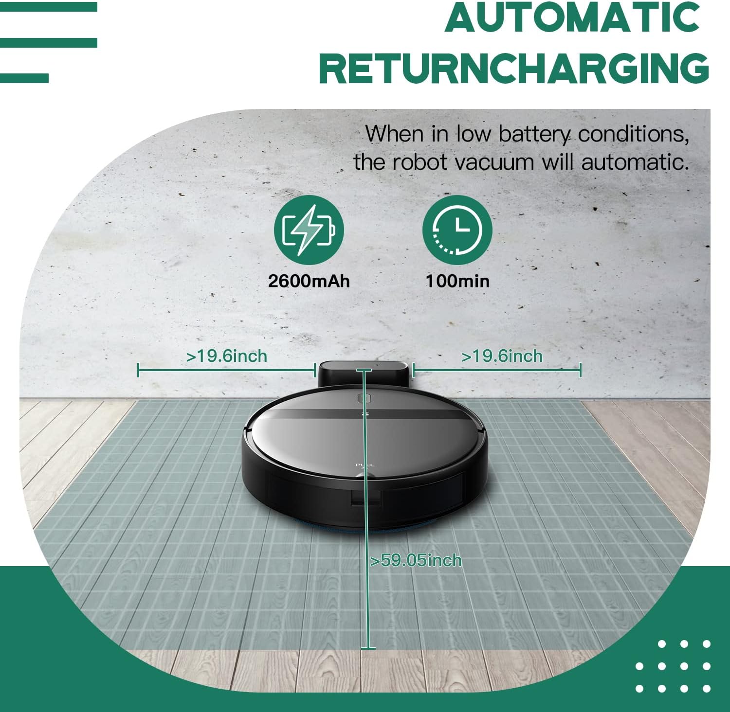Robot Vacuum Mop Combo, WiFi/App/Alexa, Mopping Robot Vacuums with Tangle-Free, Scheduled Cleaning, Automatic Recharge Vacuum Robot Cleaner and Mop for Pet Hair, Low Carpet · v7