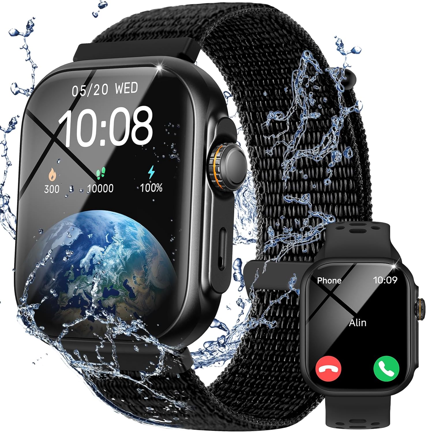 Parsonver Smart Watch for Men Women, Built-in GPS, Bluetooth Calls and Text, 30M Waterproof Fitness Tracker with 100  Sports Modes, Heart Rate/Sleep/SpO2/Steps Monitor, Smartwatch for Android  iPhone