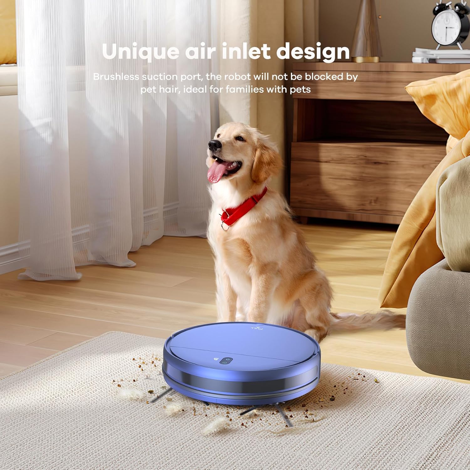 ZCWA Kombination aus Saugroboter und Wischmopp, 2-in-1-Wischroboter mit WLAN/App, Roboter-Staubsauger, Zeitplaneinstellungen, Selbstaufladung, ideal für Hartböden, Tierhaare und niedrigflorige Teppiche