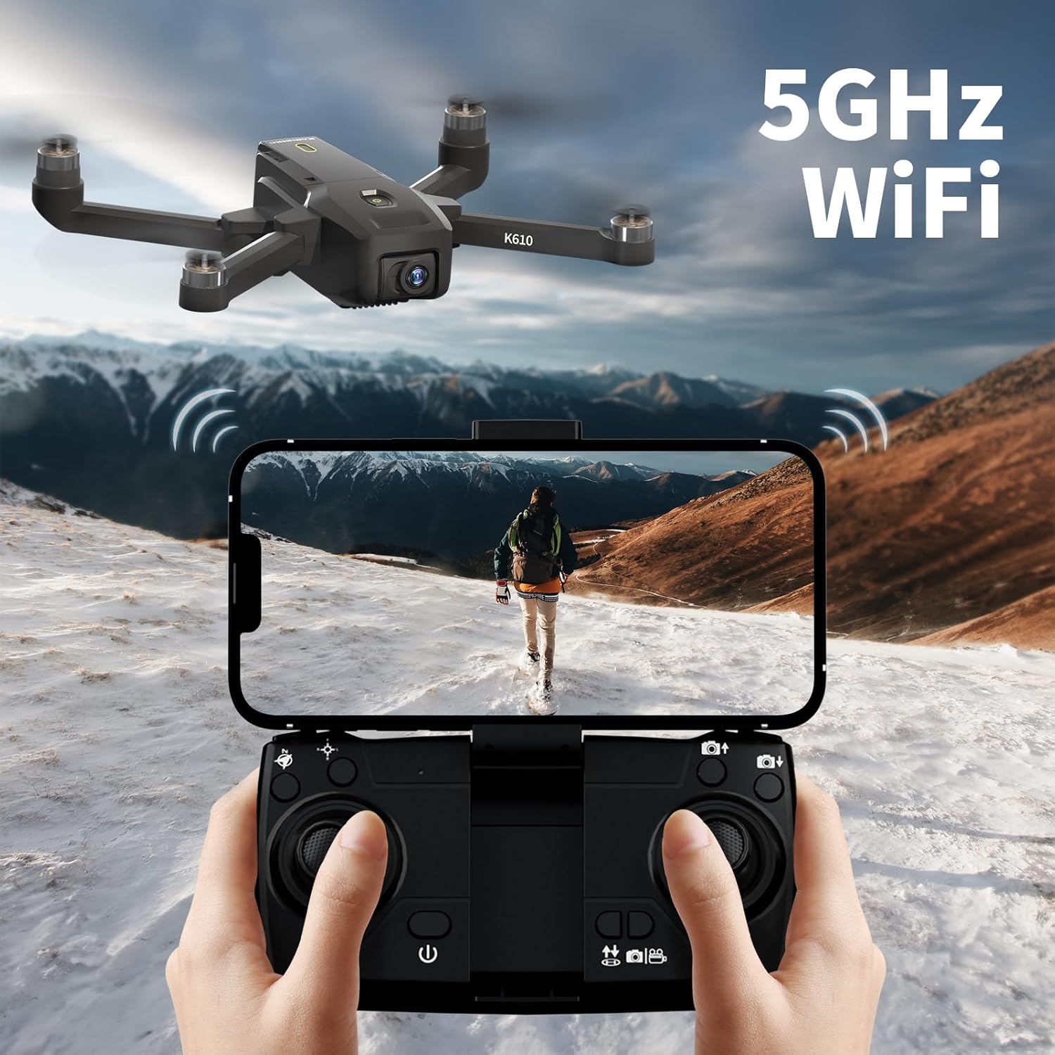 K610 GPS Drone with Camera for Adults 4K IMX SENS Camera SD Card 4k Drones for Adults, AIdrone Auto Return Home, Under 250g, GPS Drones for Beginners Brushless Drone 4k, RC Drone Follow Me Long Range · v4
