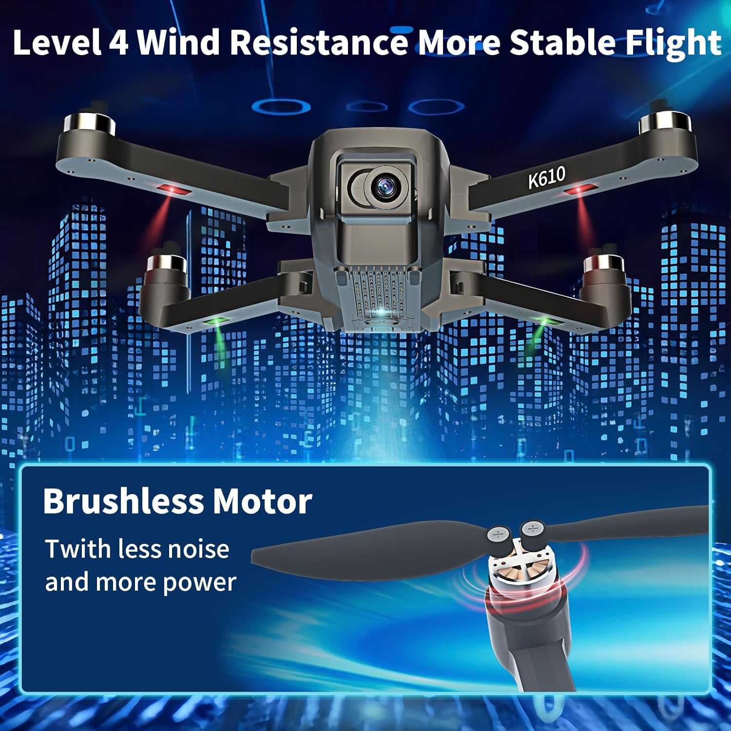 K610 GPS Drone with Camera for Adults 4K IMX SENS Camera SD Card 4k Drones for Adults, AIdrone Auto Return Home, Under 250g, GPS Drones for Beginners Brushless Drone 4k, RC Drone Follow Me Long Range · v4