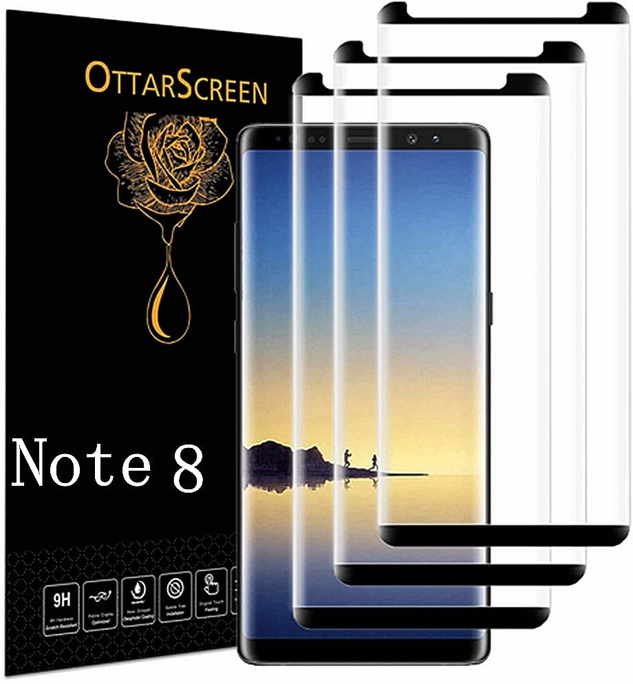 Galaxy Note 8 Screen Protector, 3 Pack Galaxy Note 8 Tempered Glass Screen Protector, Easy Installation, 9H Hardness Tempered Glass Screen Protector for Samsung Galaxy Note 8 【3 Pack 】