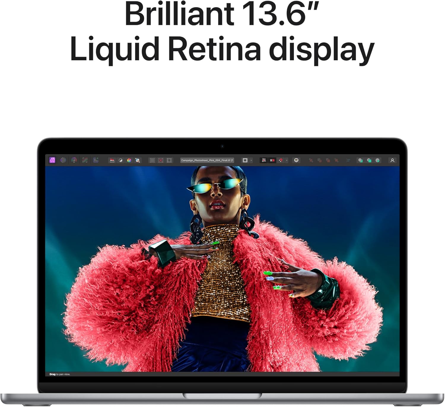Apple MacBook Air 13,6 mit Liquid Retina Display, M3-Chip mit 8-Core-CPU und 10-Core-GPU, 16 GB Speicher, 256 GB SSD, 30-W-USB-C-Netzteil, Space Grey, Anfang 2024