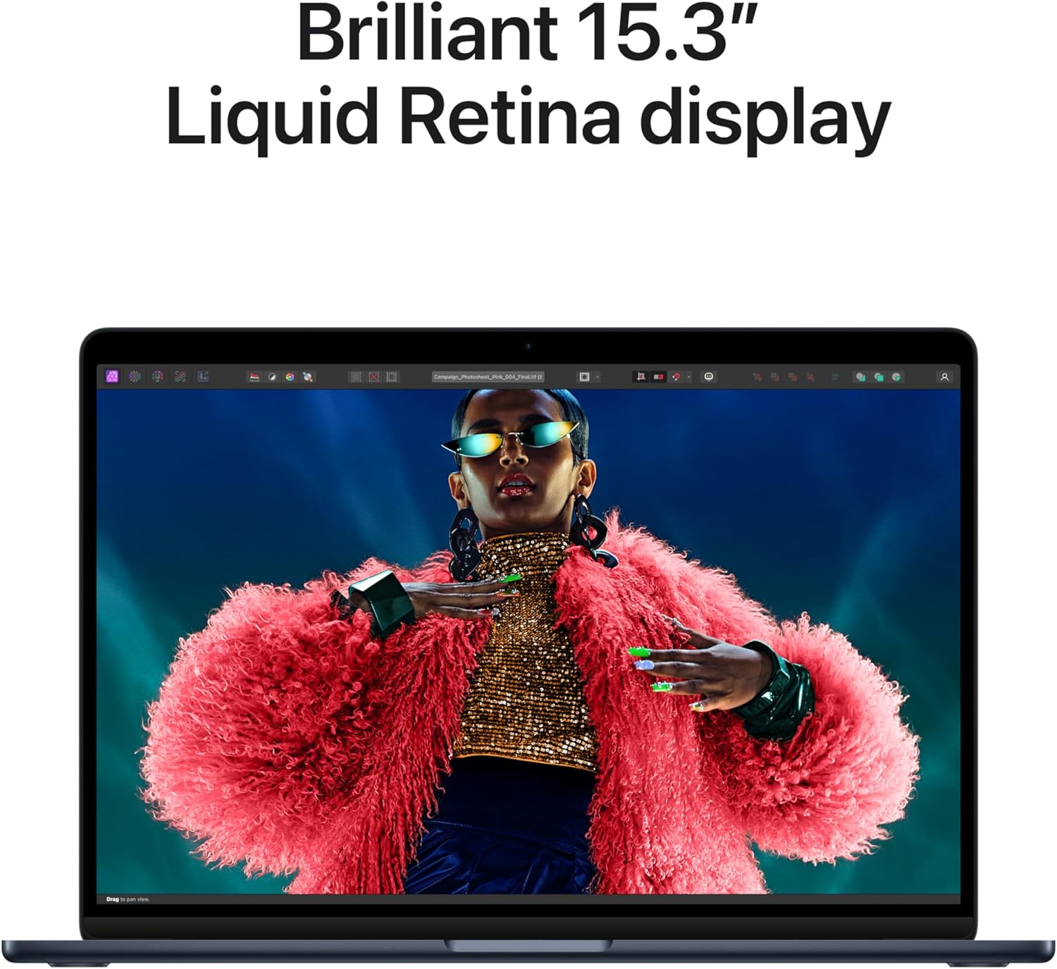 Apple MacBook Air 15.3 mit M3-Chip (Anfang 2024) — Mitternacht, 8-Core/10-Core, 24 GB, 35 W Dualadapter, 2 TB SSD
