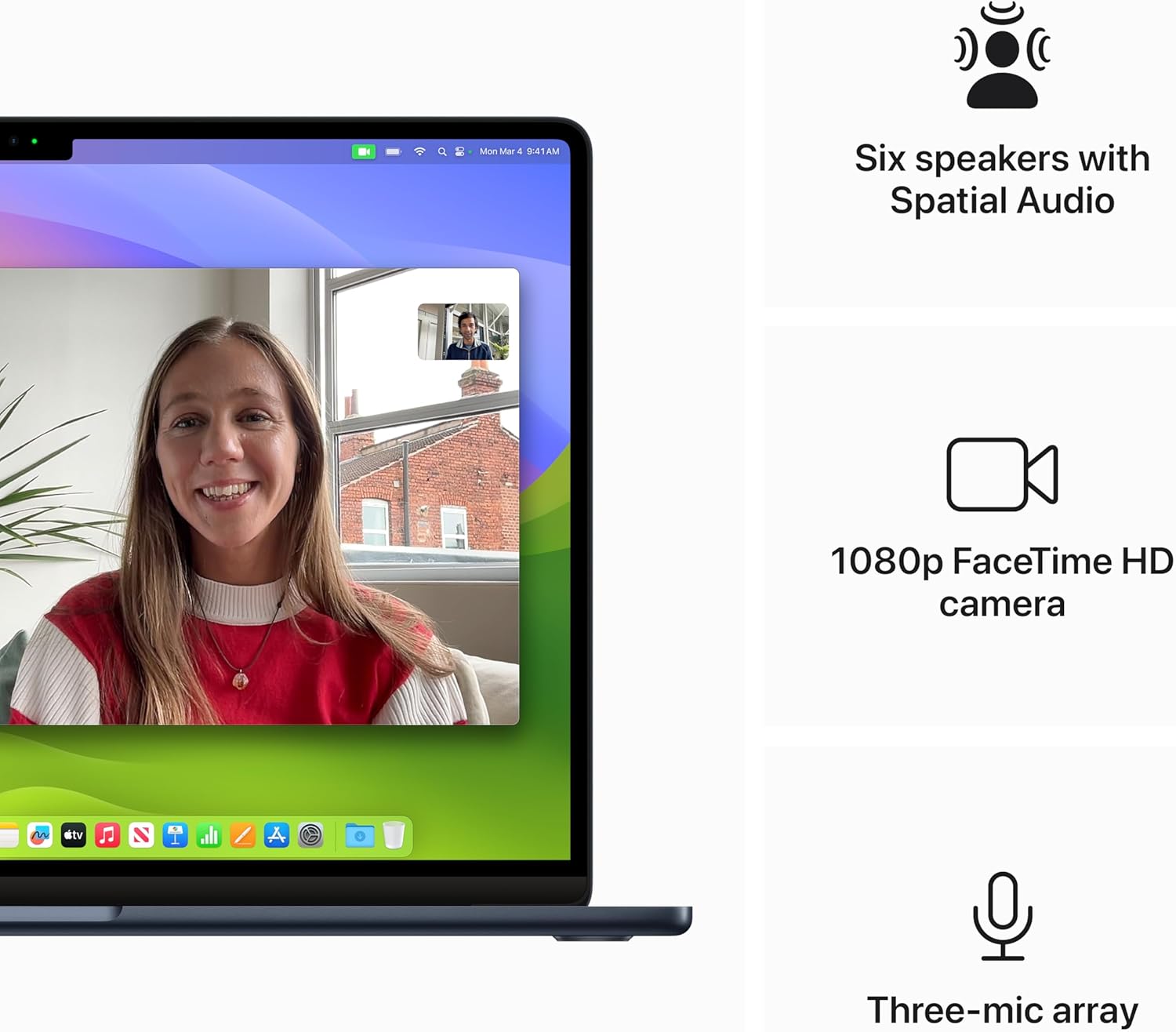 Apple MacBook Air 15.3 mit M3-Chip (Anfang 2024) — Mitternacht, 8-Core/10-Core, 24 GB, 35 W Dualadapter, 2 TB SSD