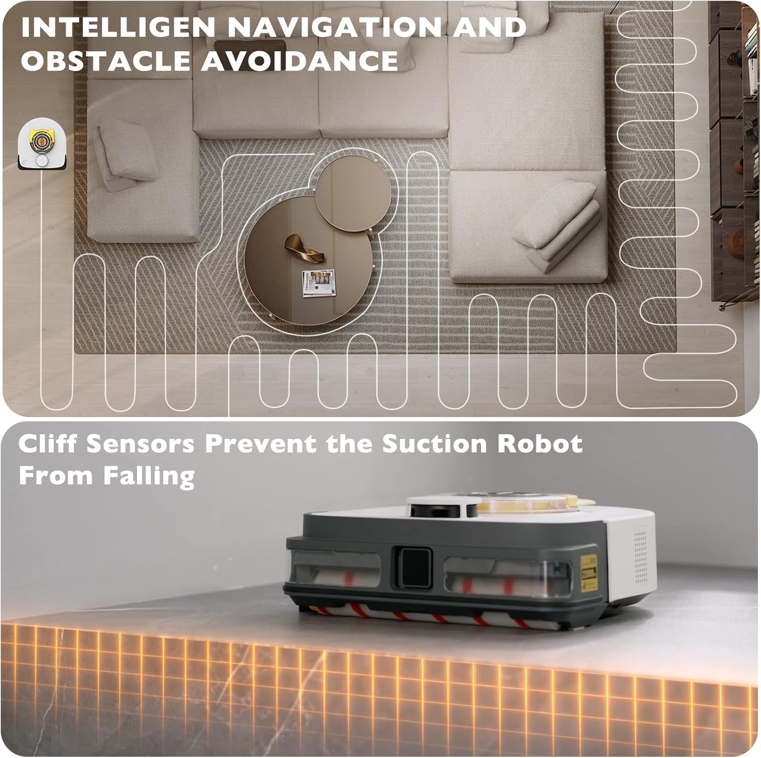 V10 Robot Vacuum Cleaner with 22000 Pa Powerful Suction, Anti-Tangle Brush, Cyclone Triple Filter, LIDAR Navigation, Deep Cleaning for Pet Hair, Floor Carpet, Self-Charging, WiFi APP Connect · v10