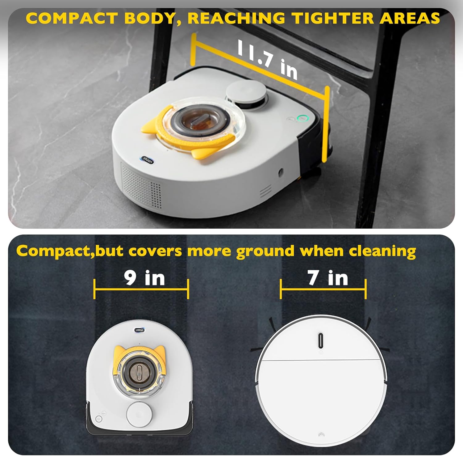 V10 Robot Vacuum Cleaner with 22000 Pa Powerful Suction, Anti-Tangle Brush, Cyclone Triple Filter, LIDAR Navigation, Deep Cleaning for Pet Hair, Floor Carpet, Self-Charging, WiFi APP Connect · v10