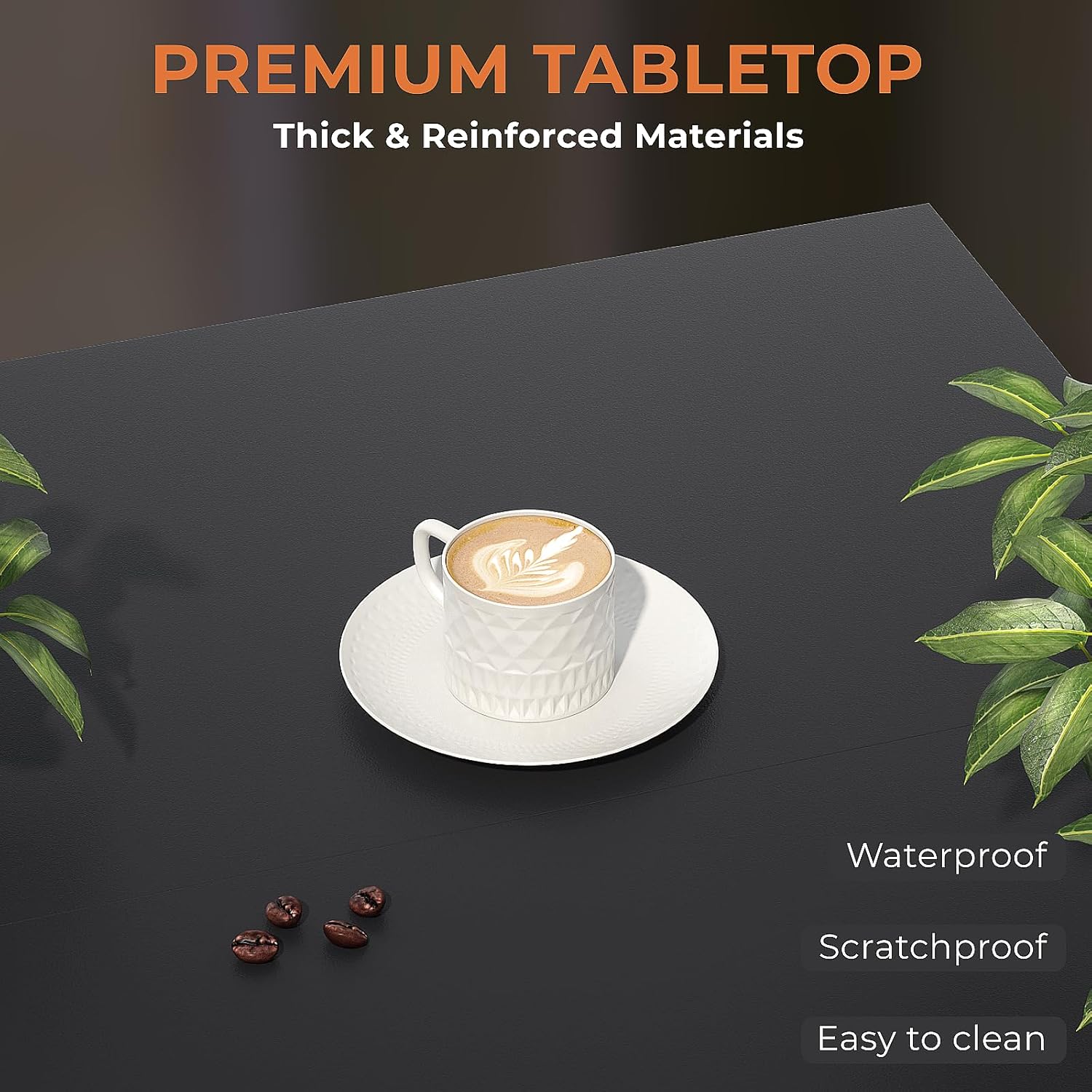 Tavolino da caffè GreenForest con portaoggetti, tavolino da caffè quadrato da 27,6 pollici, design da tavolo monopezzo senza cuciture, tavolino da caffè piccoli per soggiorno, tavolino da salotto Farmhouse, tavolino da centro rustico, nero