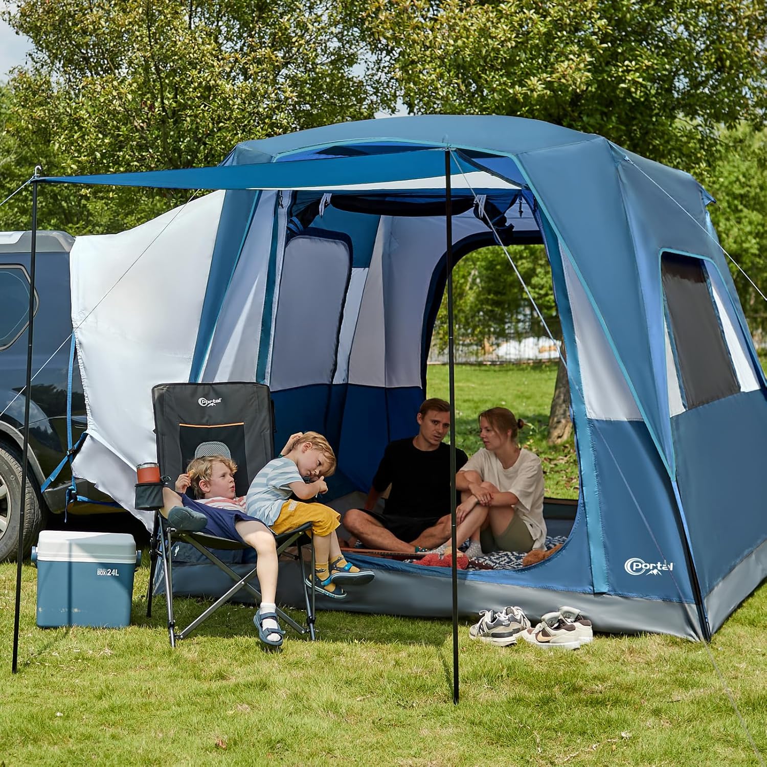 PORTAL 5-Person SUV Tent with Porch, 2-in-1 Car Camping Tent, Water-Resistant  Windproof, Trunk Tent with 2 Doors for Travel amp; Outdoor Adventures · v7
