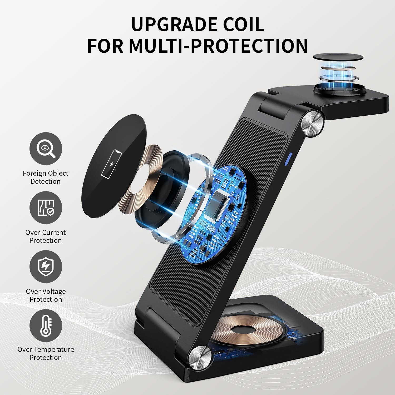 2024 Magnetic Wireless Mag-Safe Charging Station, 3 in 1 15W Fast Max Charging for iPhone 16 15 14 13 12 Pro Max Plus, Charger Stand for Apple Watch Series  Air pods 3 2 Pro, Gifts for Men · v2