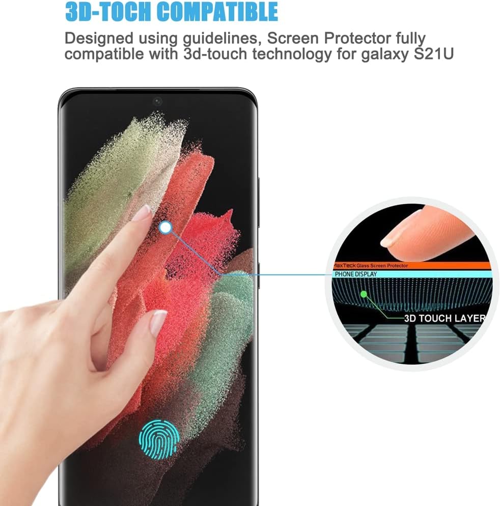【3 1 Pack 】Galaxy S21 Plus Screen Protector, 3 Pack Tempered Glass Screen Protector, Camera Lens Protector, 9H Hardness Tempered Glass Screen Protector for Samsung Galaxy S21  Plus
