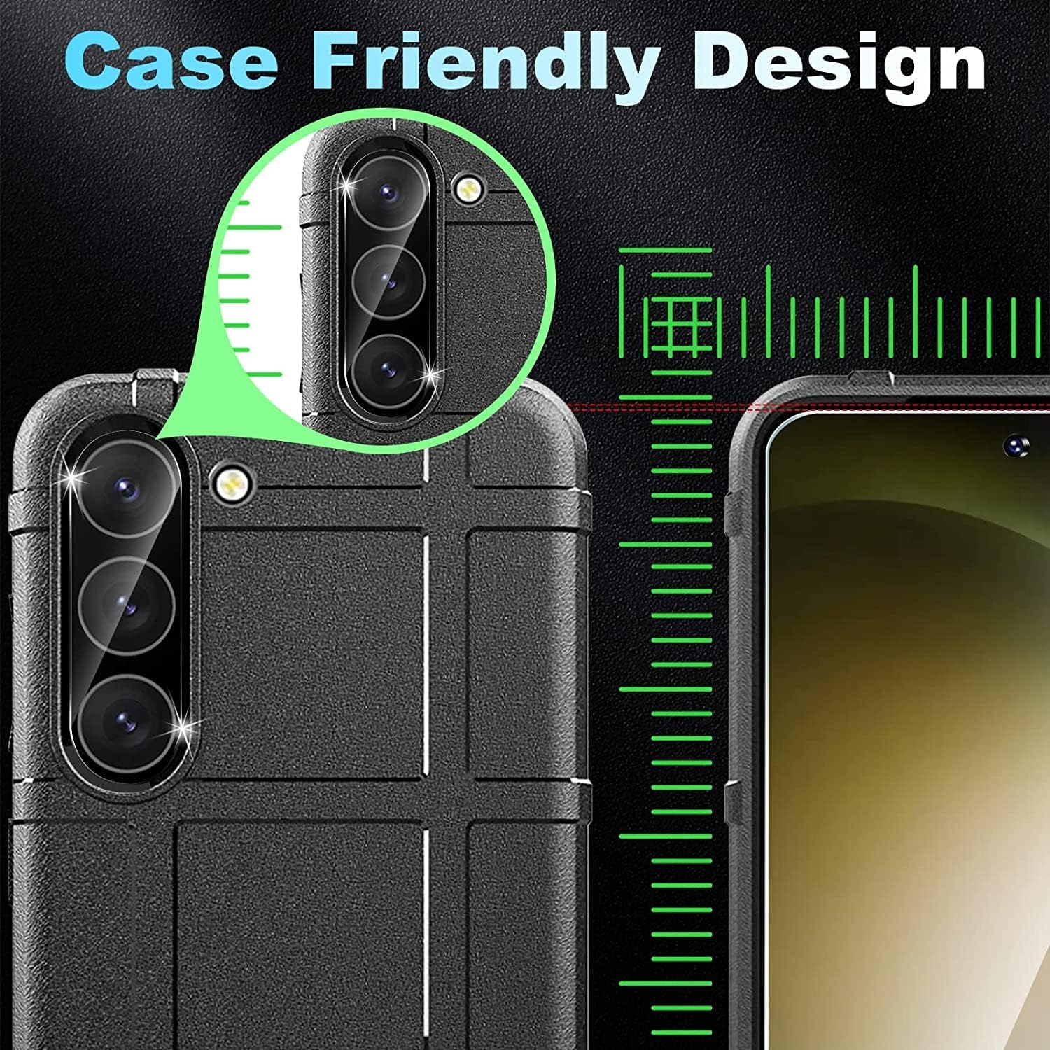 Protecteur d'écran pour Galaxy S23, lot de 3 films de protection d'écran en verre trempé【Lot de 3 et 1】1 lot de protecteurs d'objectif d'appareil photo en verre trempé, dureté 9H pour Samsung Galaxy S23 5G