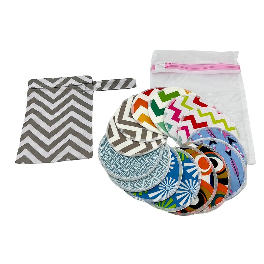 Reusable Nursing Pads 14 Pack,Washable Breast Pads Breastfeeding Essentials,Newborn Necessities for Baby Boys and Girls,Postpartum Essentials for Mom,Super Soft  Absorbent