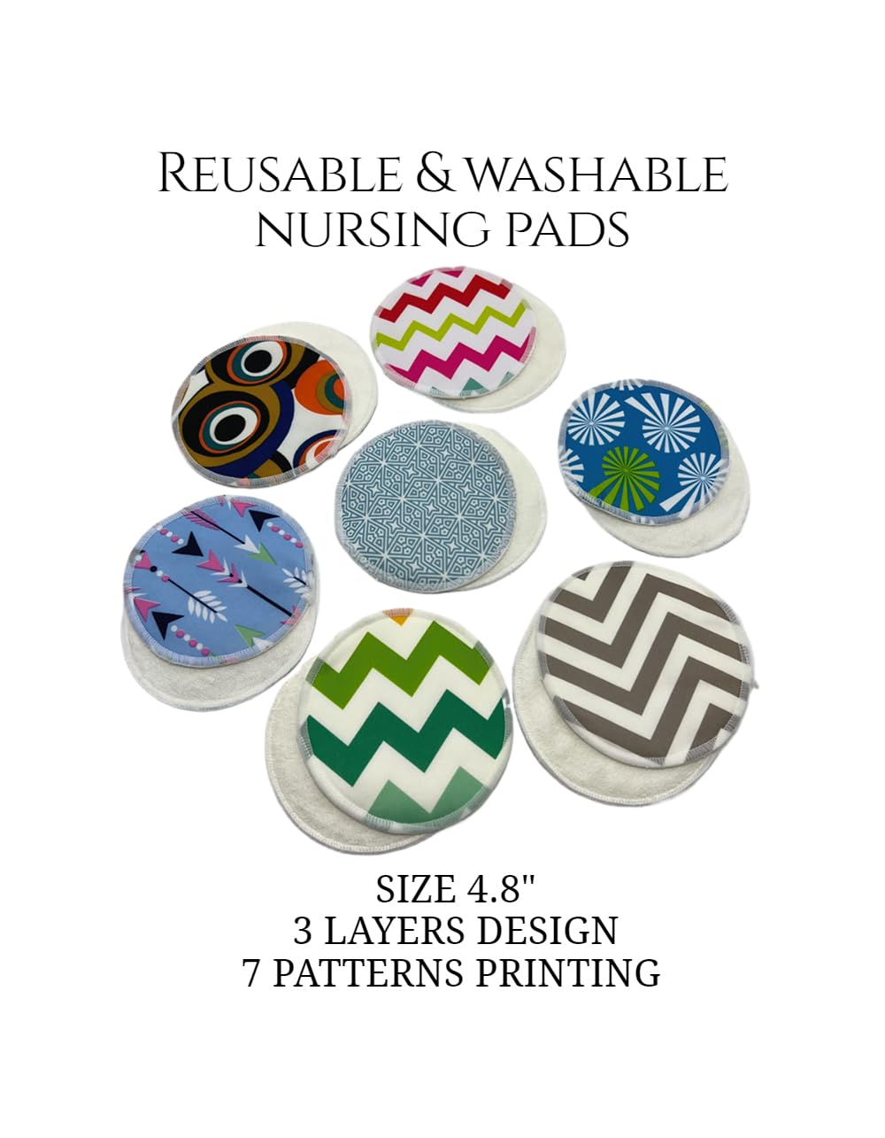 Reusable Nursing Pads 14 Pack,Washable Breast Pads Breastfeeding Essentials,Newborn Necessities for Baby Boys and Girls,Postpartum Essentials for Mom,Super Soft  Absorbent