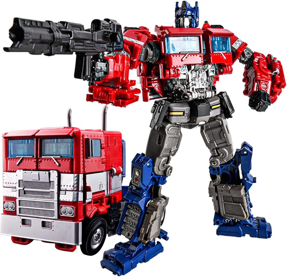 Deformation Action Figure Toy, Portable Car Model Alloy Deformed Robot Toy Gift for Kids Boys and Girls (Red 7.08 inches) · v2