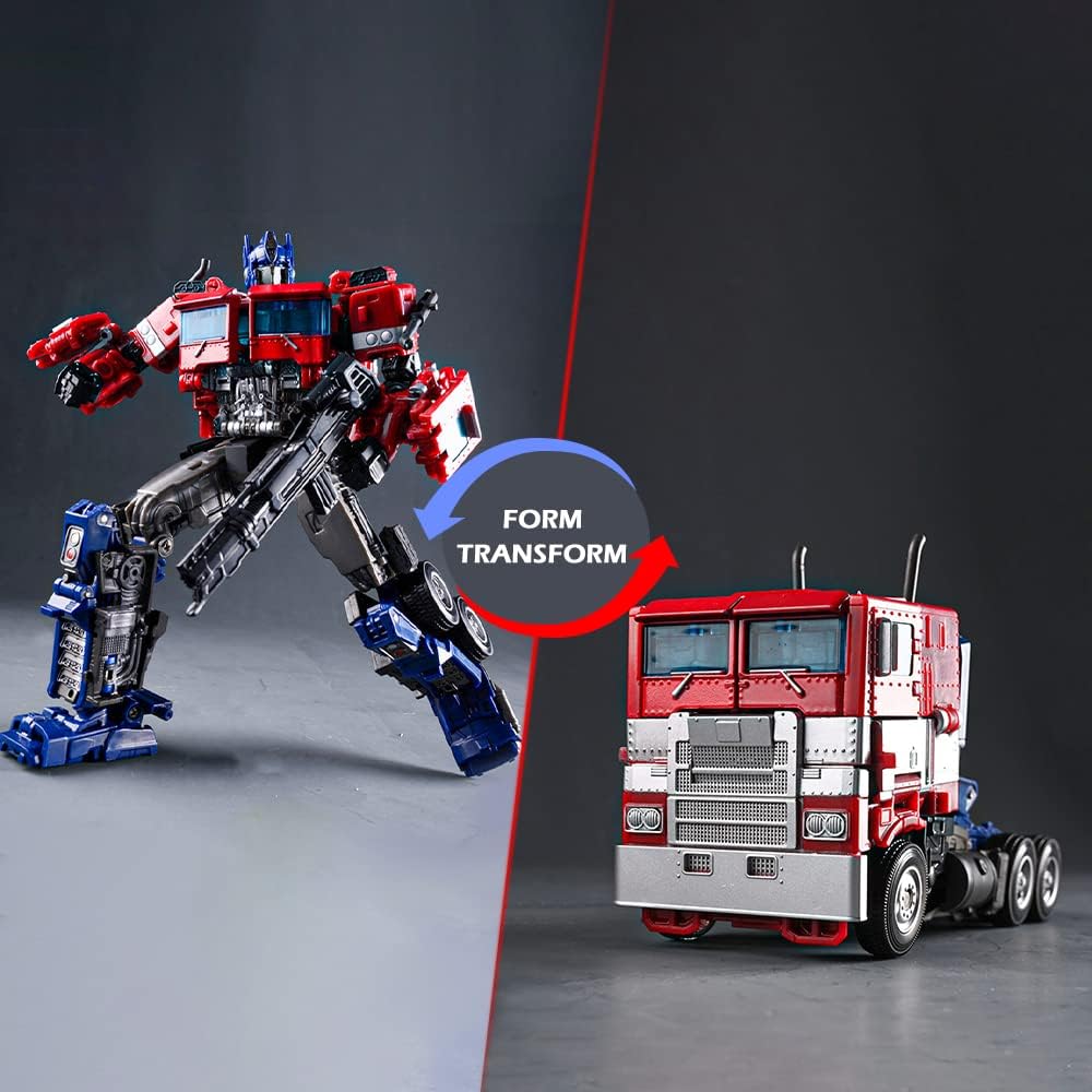 Deformation Action Figure Toy, Portable Car Model Alloy Deformed Robot Toy Gift for Kids Boys and Girls (Red 7.08 inches) · v2