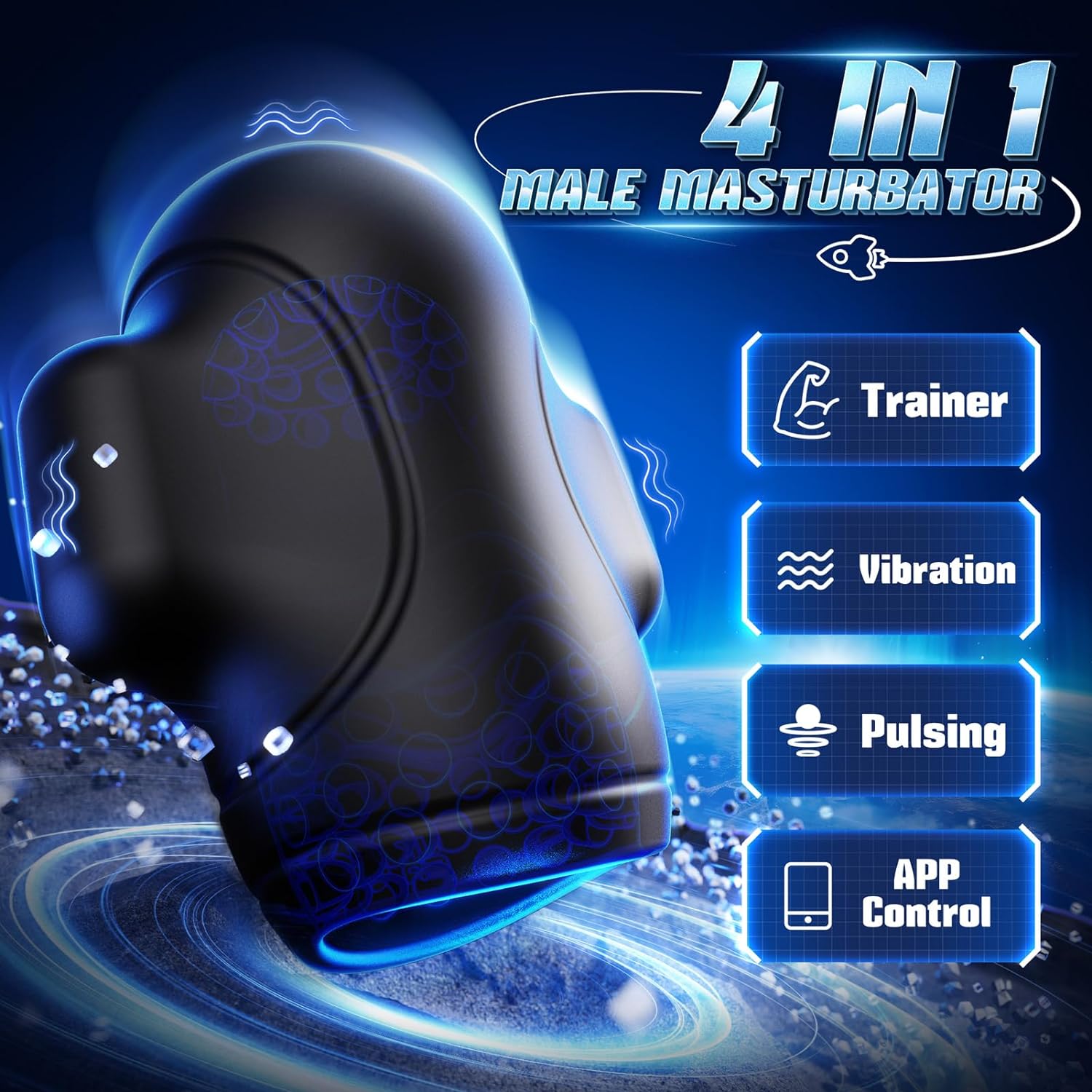 Male Sex Toys for Men - 4IN1 Male Masturbator Penis Vibrator 10 Vibrating  3 Motors Male Stroker with App Control, 360° Wrapping Adult Sex Toy for Training amp; Increase Endurance, Sex Machine · v6