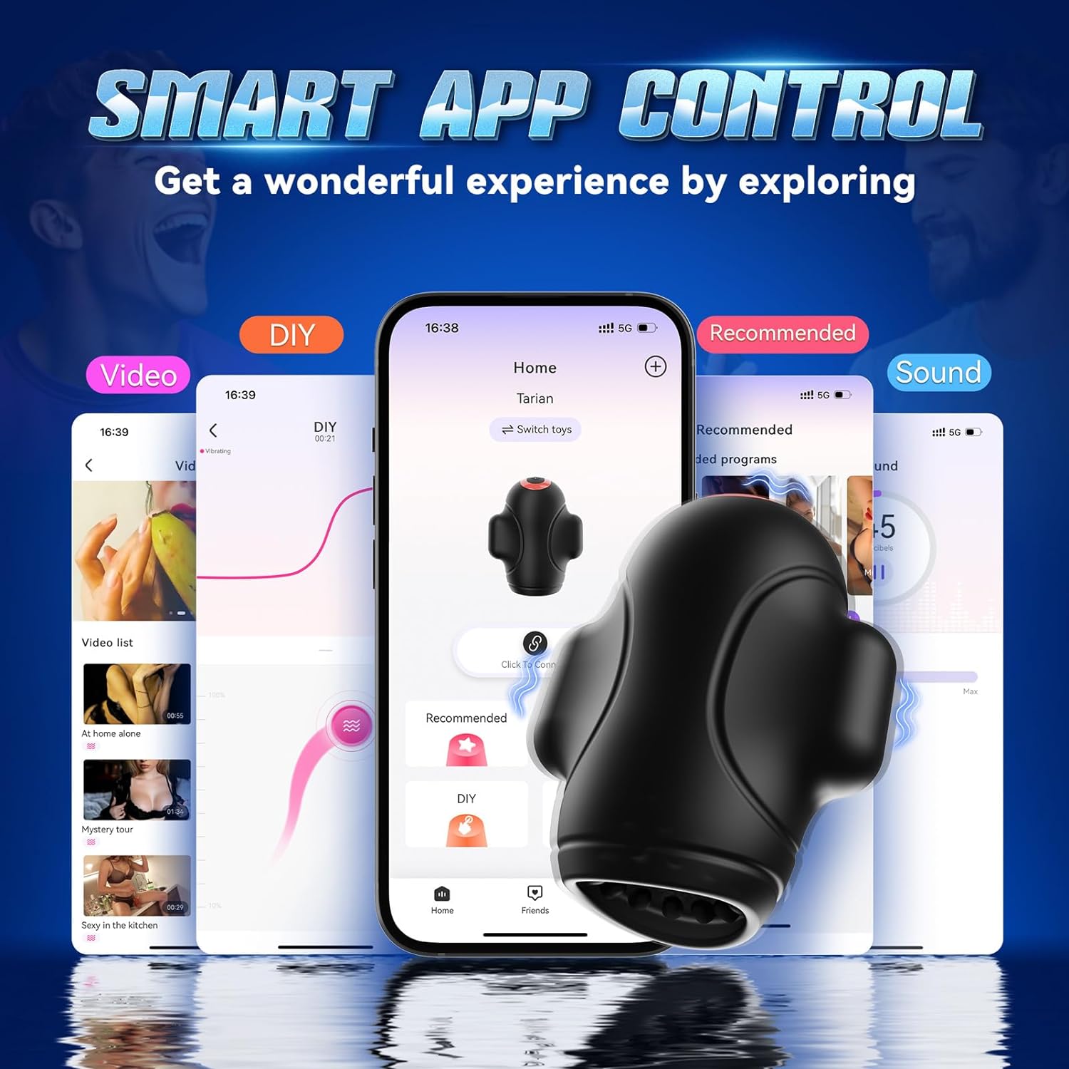 Male Sex Toys for Men - 4IN1 Male Masturbator Penis Vibrator 10 Vibrating  3 Motors Male Stroker with App Control, 360° Wrapping Adult Sex Toy for Training amp; Increase Endurance, Sex Machine · v6