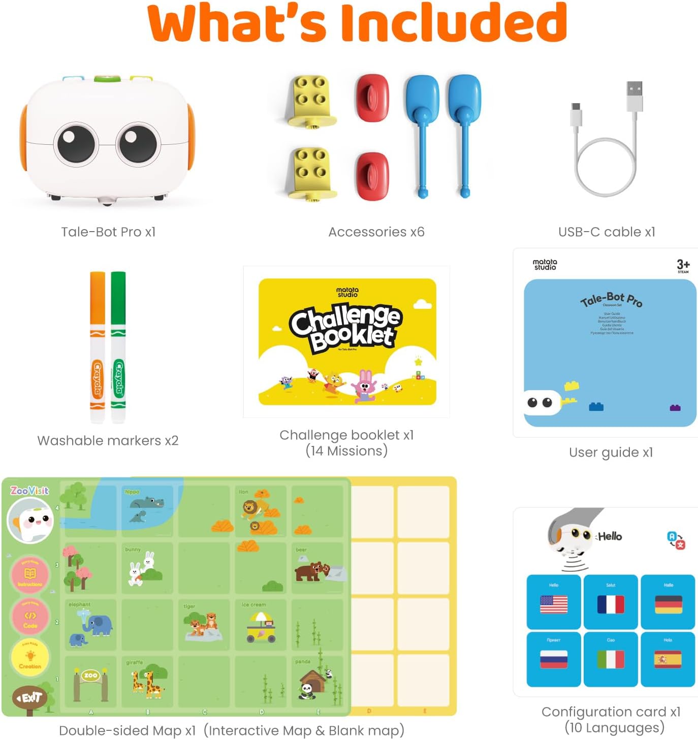 Upgraded Talebot Pro Coding Robot for Kids Aged 3-5, Education  Learning Toys for Toddlers to Learn Early Programming, Screen-Free STEM Robotics for Classroom Pre-k Homeschool · v3