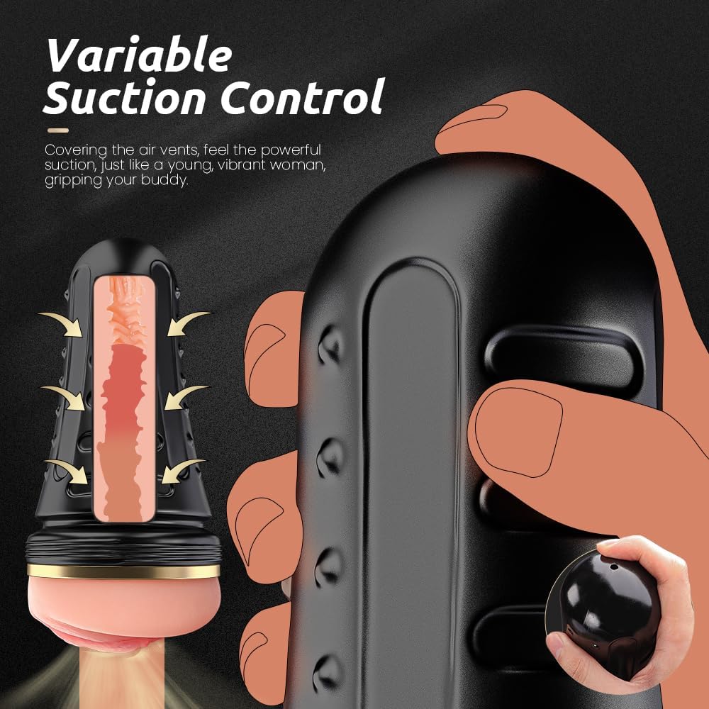 Male Masturbator,Kingdemer Realistic Pocket Pussy Vagina Textured with 7.5in Depth Lifelike Soft and Fleshy Texture,Penis Training Masturbators Sex Toy for Men · v2