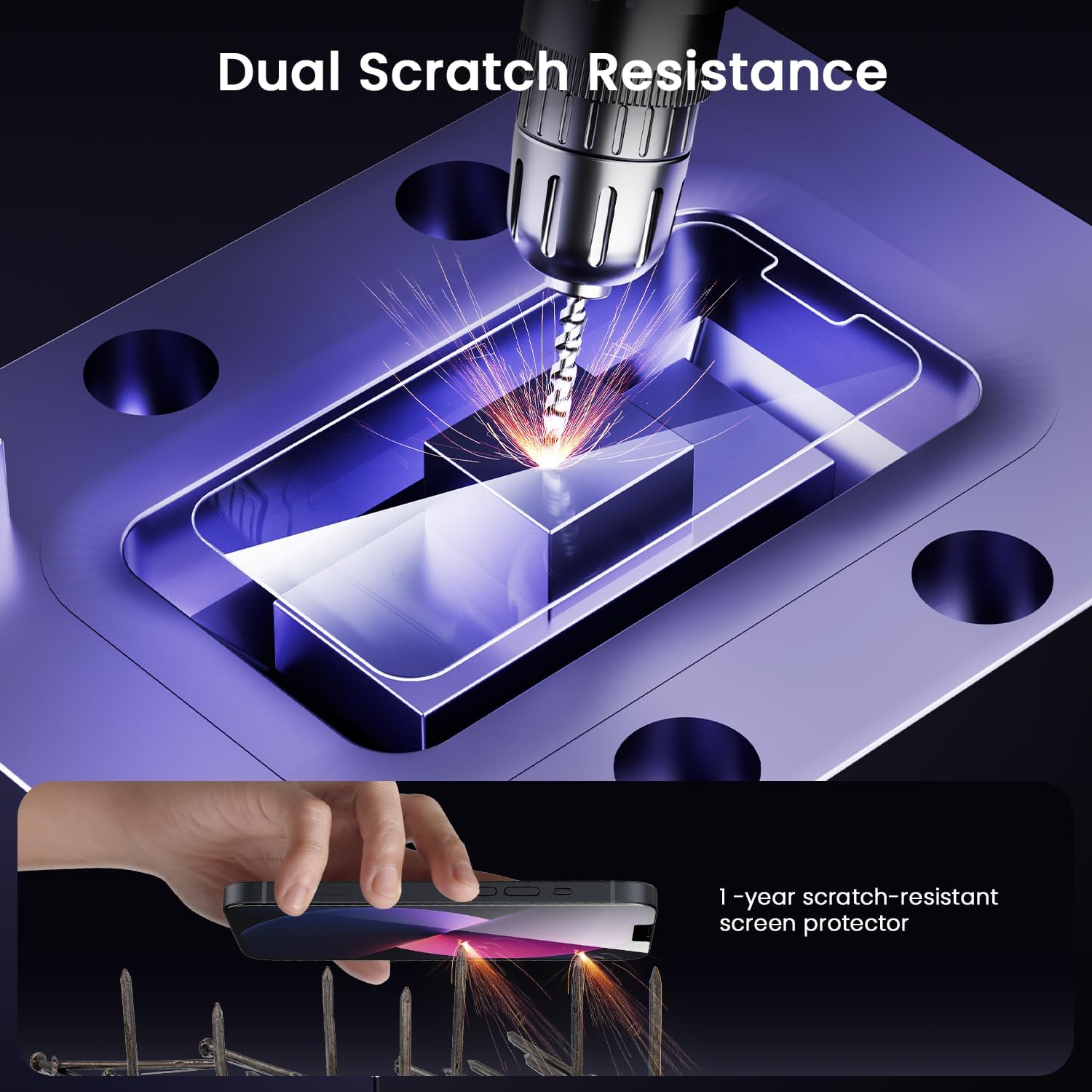 [Pellicola salvaschermo Privacy da 2 pezzi per iPhone 13 da 6,1 pollici, pellicola in vetro temperato antispia, durezza 9H, resistente ai graffi e anti impronte digitali