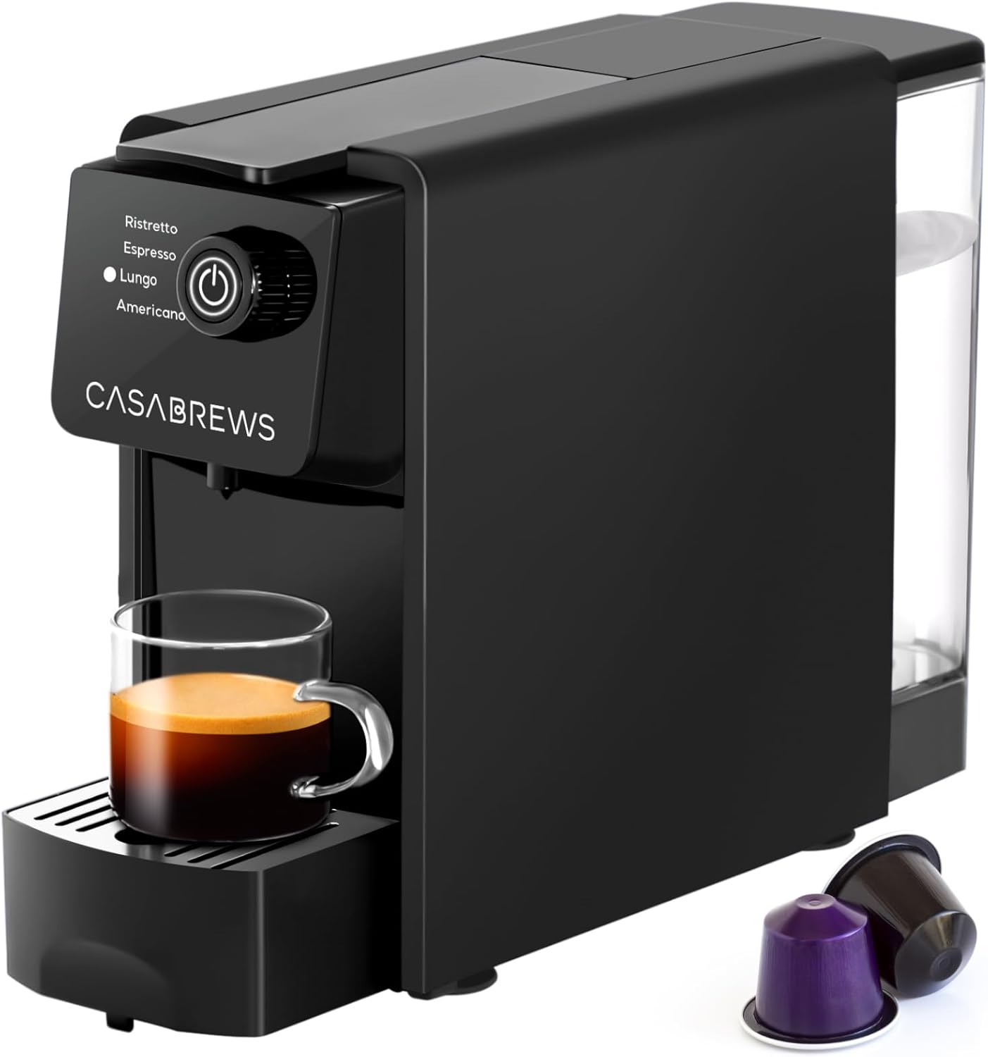 CASABREWS Espresso Machine for Nespresso Original Pods, 20 Bar Coffee Machine with 4 Brewing Modes and 21 oz Removable Water Tank, Compact Capsule Coffee Maker for Home or Office, Ideal Gifts for Mom · v2
