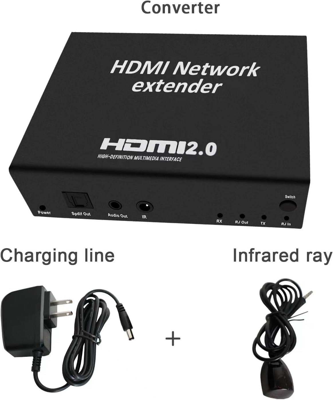 4K HD HDMI Network Extender - HD 4K @ 60Hz HD resolution with IR control, picture visual, supports HDMI audio separation, ideal for gaming home theater classroom conference room · v2