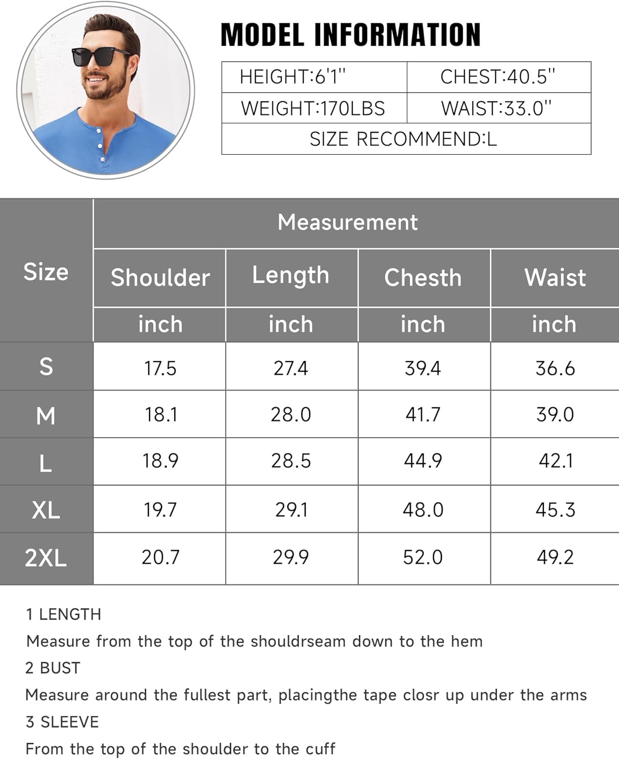 T-shirts Beotyshow pour hommes Chemises Henley d'été Chemises à manches courtes pour hommes T-shirt basique décontracté