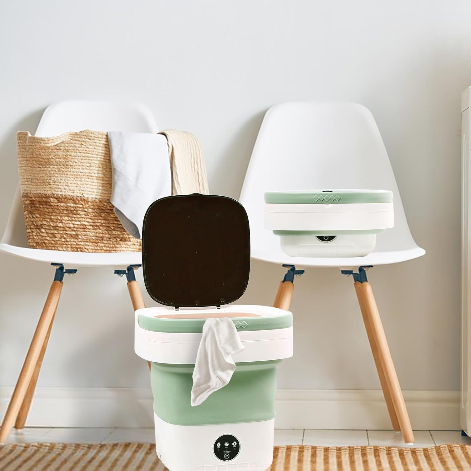 Mini Portable Washing Machine, High Capacity with 3 Modes Deep Cleaning, Foldable Washing Machine for Underwear or Small Items