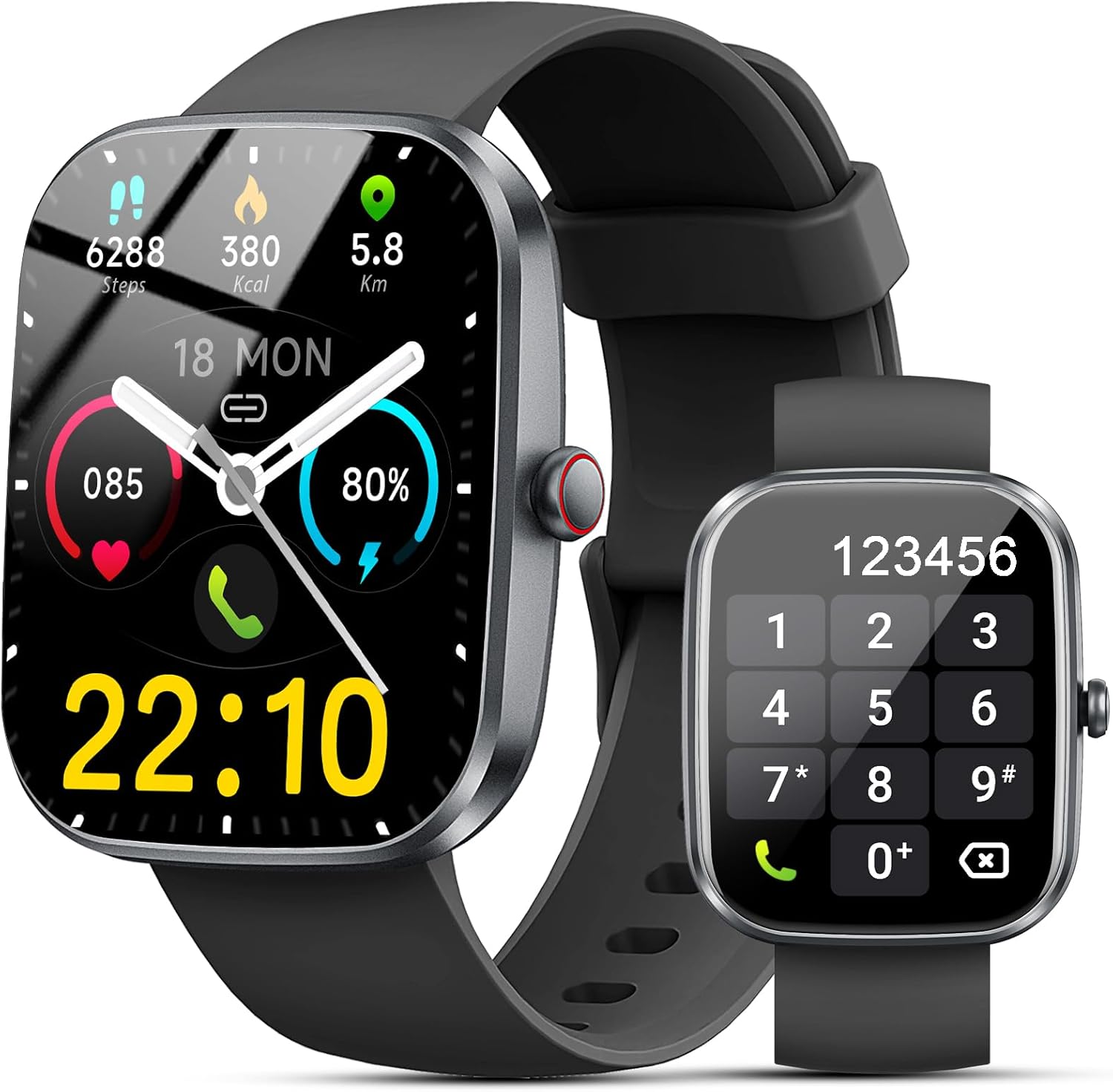 Smart Watch, 1.91Smartwatch for Men Women (Answer/Make Call), Fitness Tracker with 100  Sport Modes, IP68 Waterproof, Heart Rate/Sleep Monitor, Spo2, Pedometer, Activity Tracker for Android iOS · v2