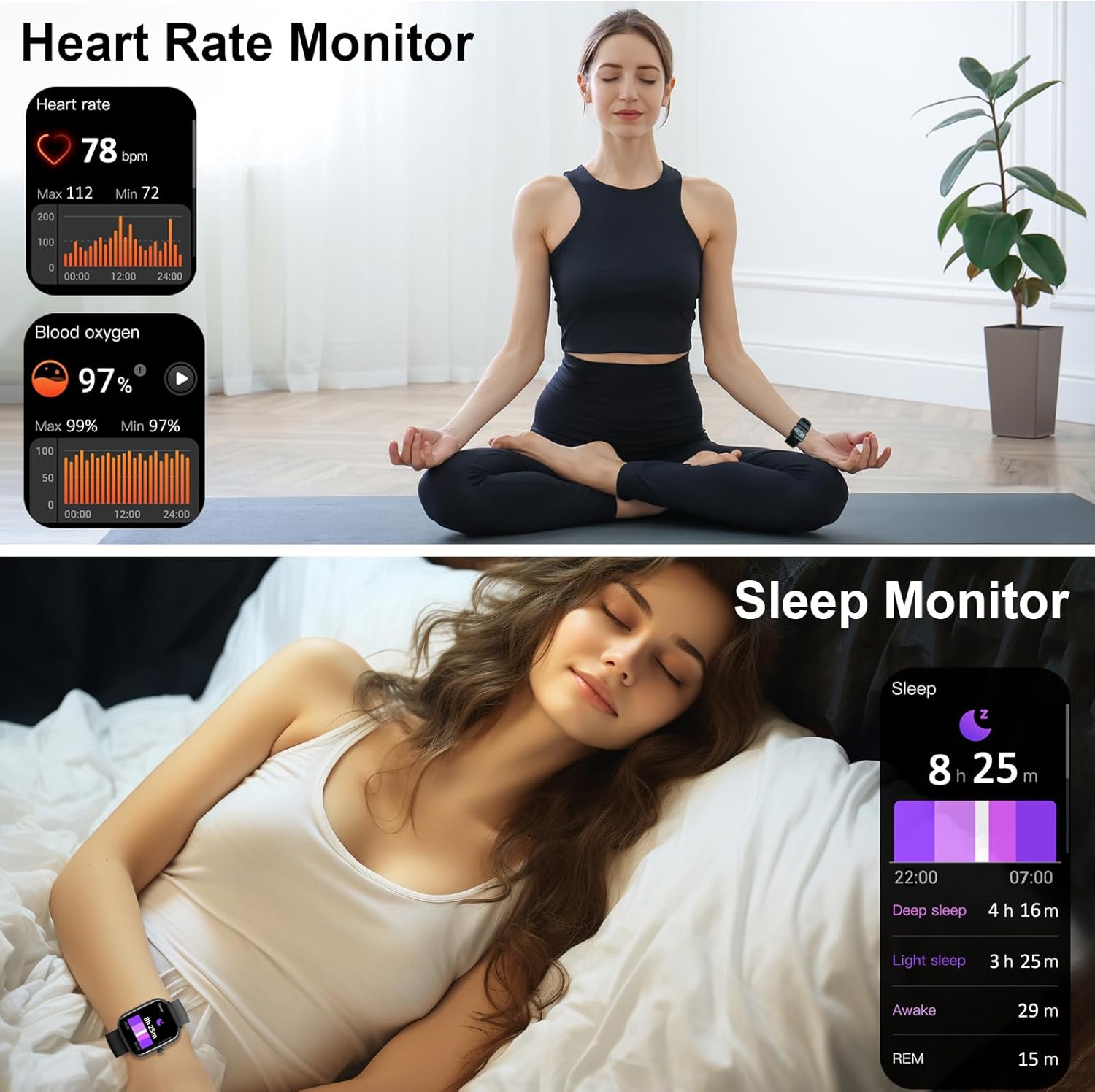 Smartwatch, 1.91 Smartwatch für Männer und Frauen (Anrufe entgegennehmen/tätigen), Fitness-Tracker mit 100 Sportmodi, IP68 wasserdicht, Herzfrequenz-/Schlafmonitor, Spo2, Schrittzähler, Aktivitätstracker für Android iOS