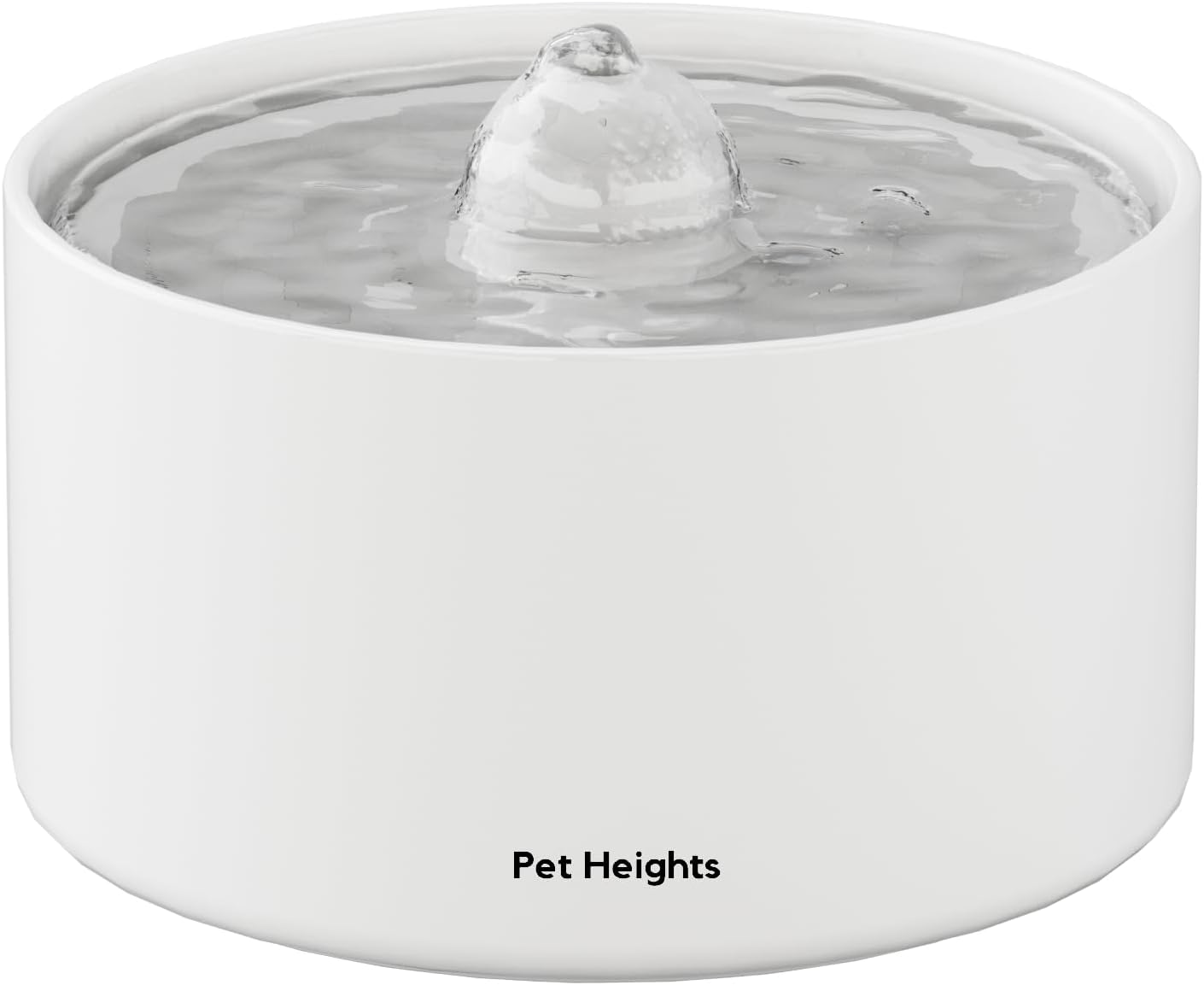 Fontana in ceramica per animali domestici — per gatti e cani di piccola taglia — Capacità d'acqua 2,0 l/67 once — Flusso d'acqua silenzioso