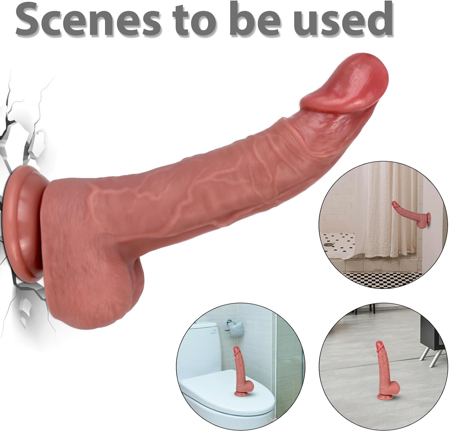 10 Zoll — Riesiger, lebensechter Dildo, realistische Hautstruktur, dickes Flüssigsilikon mit leistungsstarkem Saugnapf — Sexspielzeug für Erwachsene für Paare, Männer, Frauen