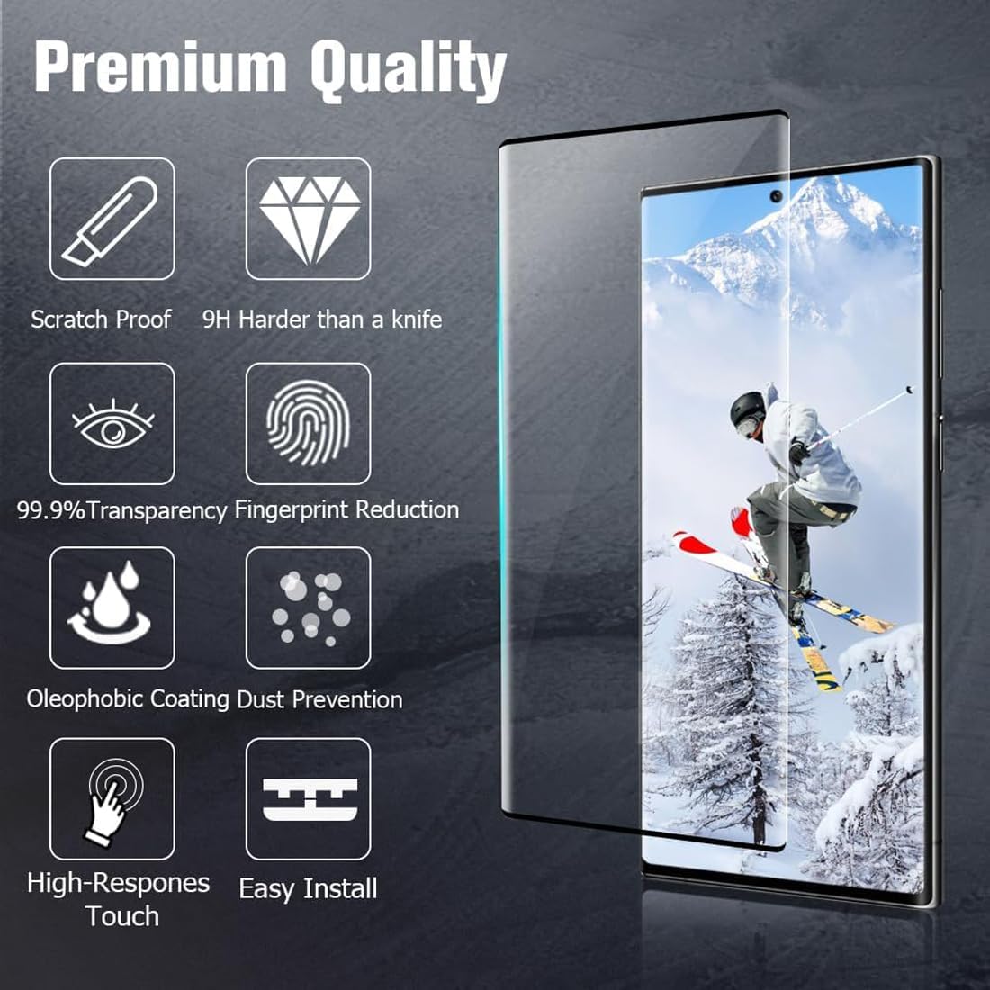 [2 Pack] Screen Protector for OnePlus 12, 9H Hardness, HD Clear, Anti-Scratch, Bubble-Free Tempered Glass Screen Protector for OnePlus 12 5G [NOT FOR OnePlus 12R]
