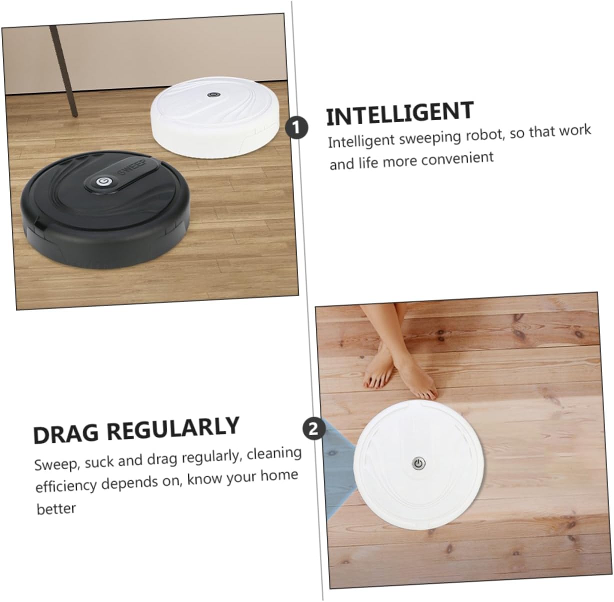 BESTOYARD 1pc Cleaning Toys Automatic Robot Sweeping Robot Floor Hair Cleaning Machine Vacuum Cleaning Machine Intelligent Sweeping Machine Robot Cleaner Home Use Intelligent Cleaner · v8