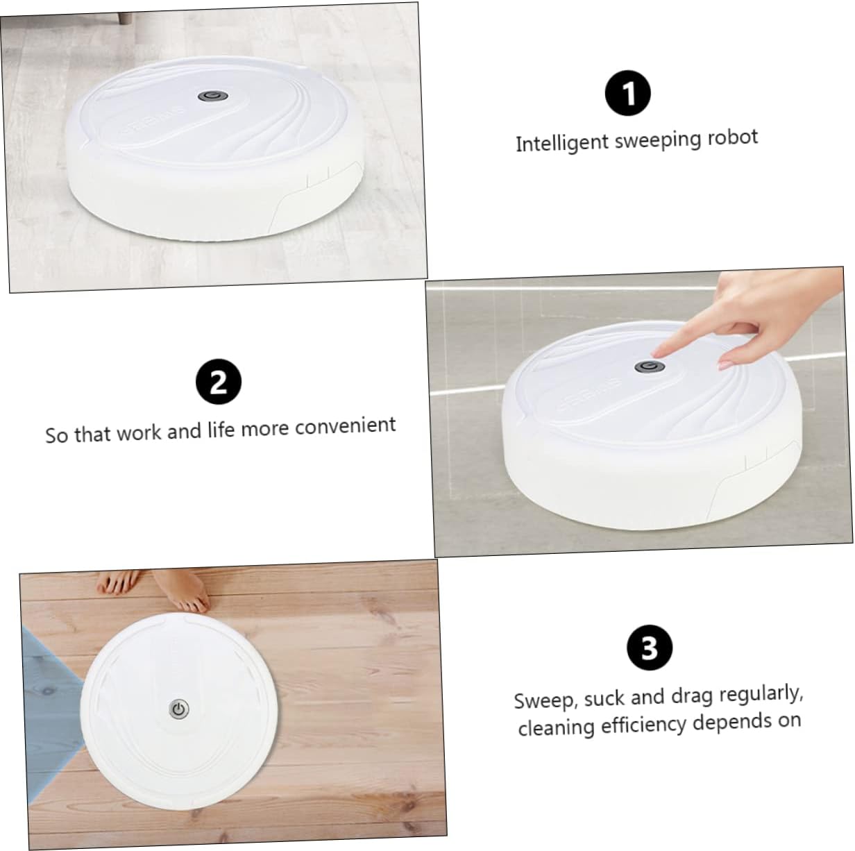 BESTOYARD 1pc Cleaning Toys Automatic Robot Sweeping Robot Floor Hair Cleaning Machine Vacuum Cleaning Machine Intelligent Sweeping Machine Robot Cleaner Home Use Intelligent Cleaner · v8