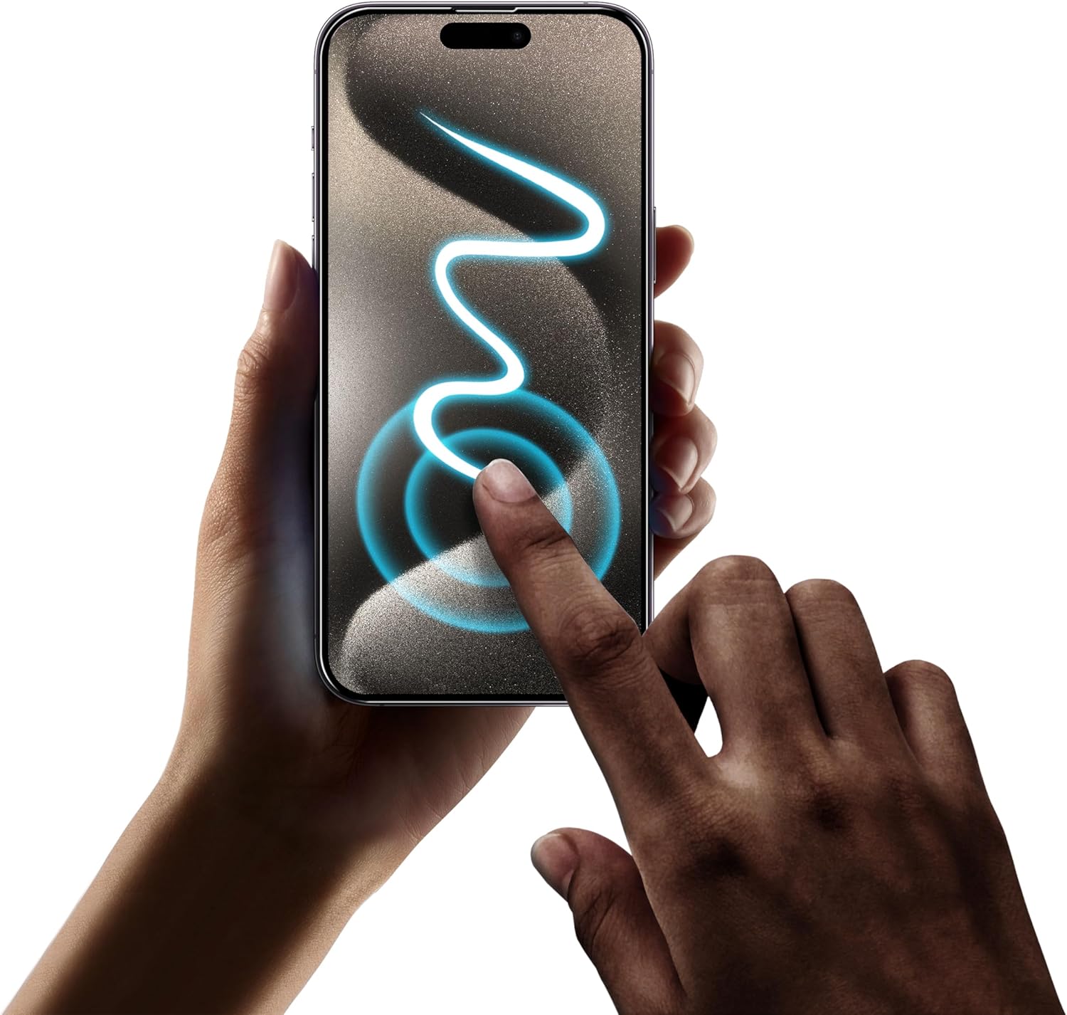 SHILD Perfect - Fits Design Tempered Glass Screen Protector Guard For Iphone 15 Pro Max [6.7 Inch] [2-Pack] Smartphone Tempered Glass Film with Easy Installation Frame, Ultra HD, 9H Hardness, Scratch Resistant, Case