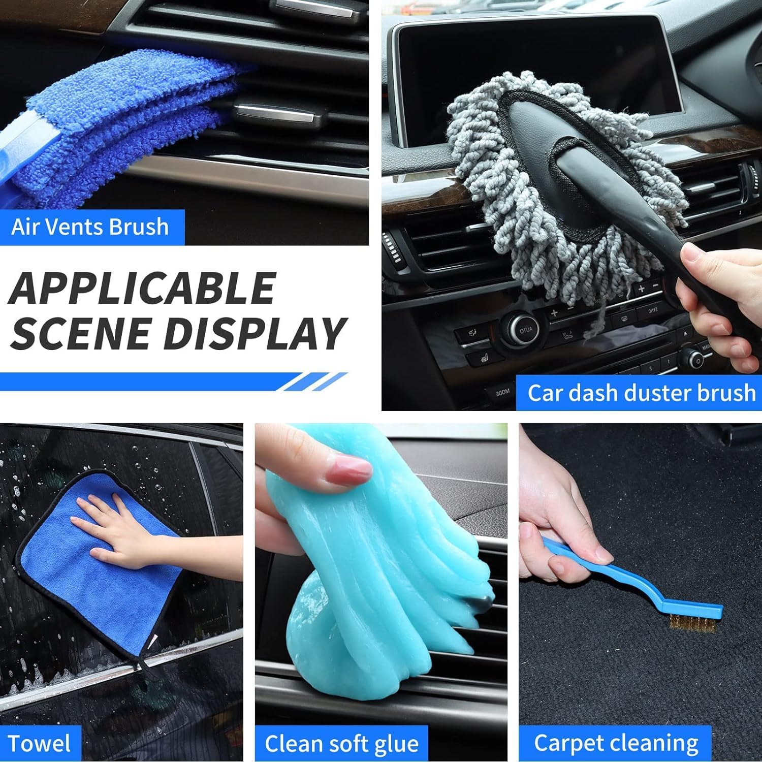 17Pcs Car Detailing Kit, Car Cleaning Kit with High Power Handheld Vacuum, Detailing Brush Set, Windshield Cleaning Tool, Microfiber Towels, Complete Car Cleaning Supplies · v2