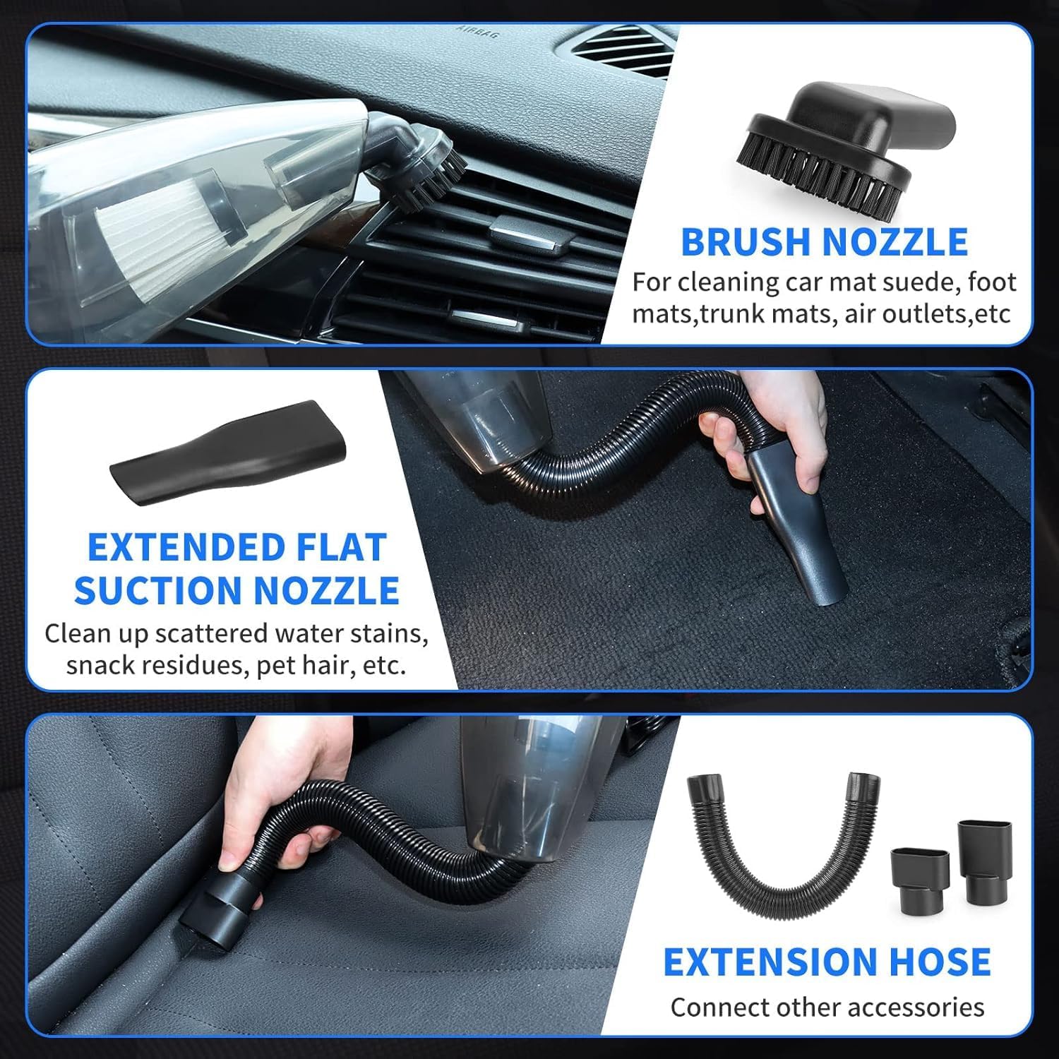 17Pcs Car Detailing Kit, Car Cleaning Kit with High Power Handheld Vacuum, Detailing Brush Set, Windshield Cleaning Tool, Microfiber Towels, Complete Car Cleaning Supplies · v2