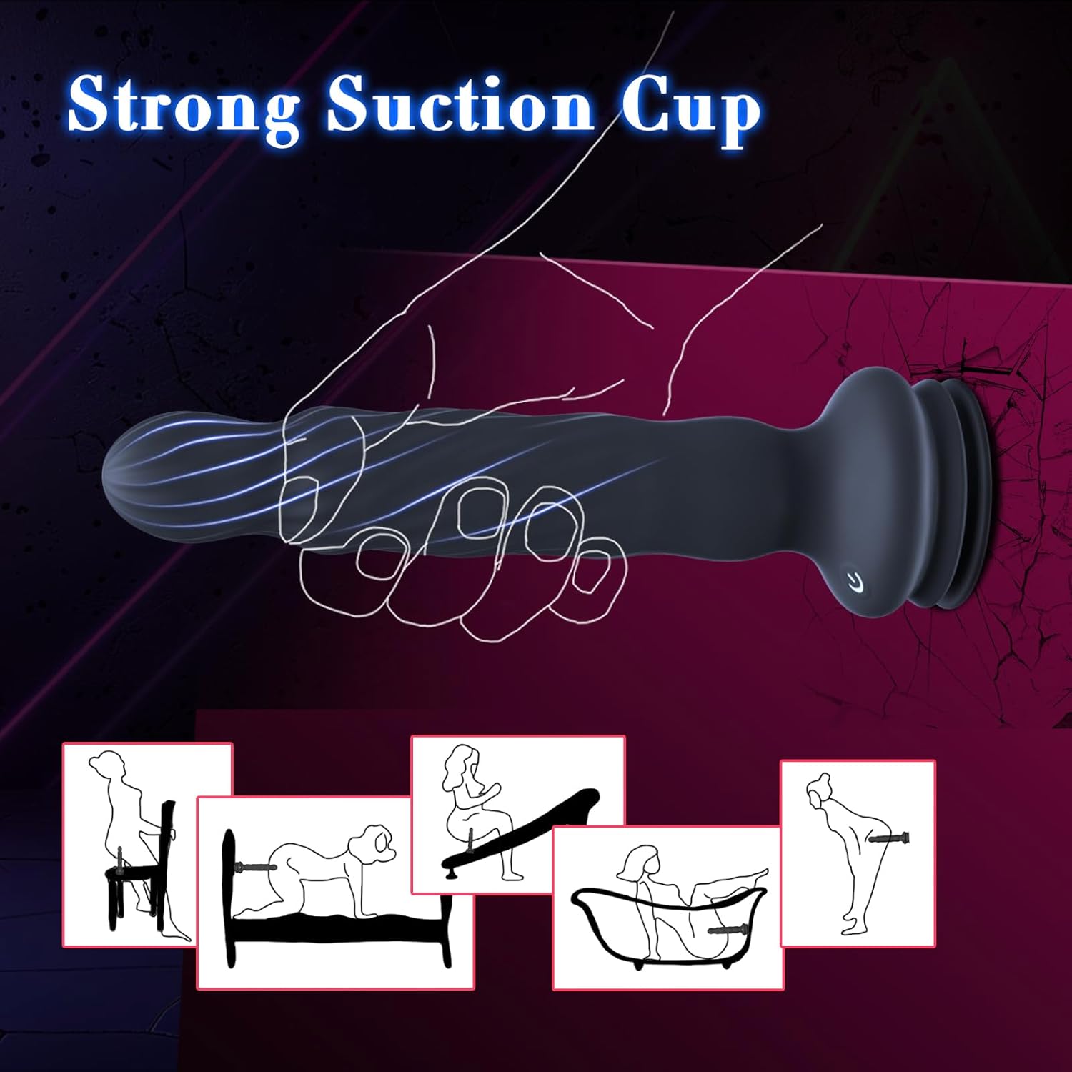 Anal Male Adult Sex Toys - Wriggling Rotating Vibrating Prostate Massager Anal Butt Plug Sex Toy for Men Women Couples, DONGZIT Remote Control Anal Dildo Vibrator with Suction Cup, 7 Modes Anal Beads · v3